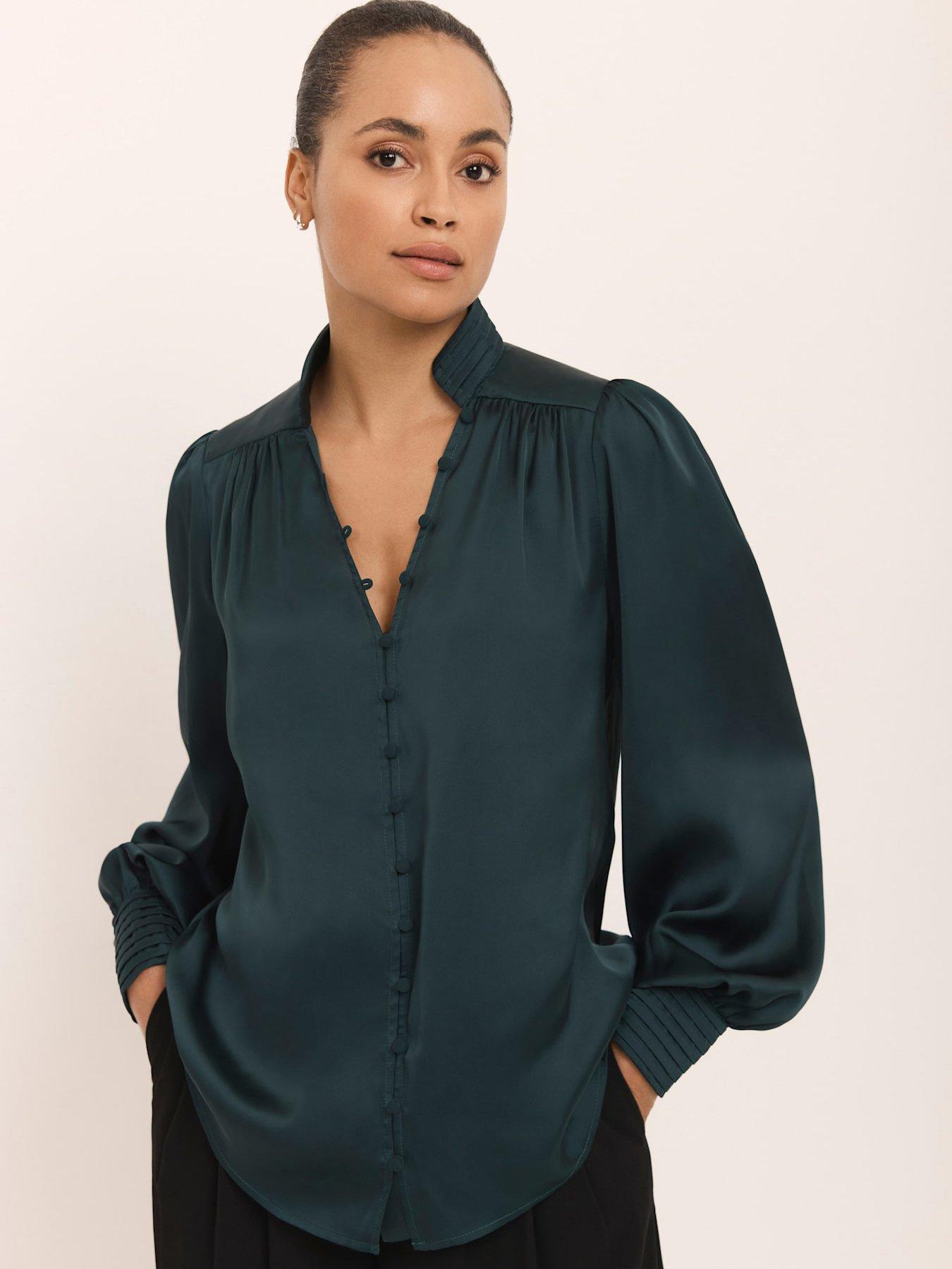 mint-velvet-teal-satin-blouse-greenfront