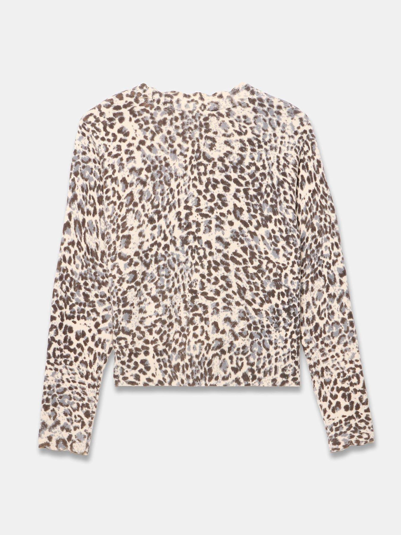 Image 5 of 5 of Mint Velvet Neutral Leopard Cardigan
