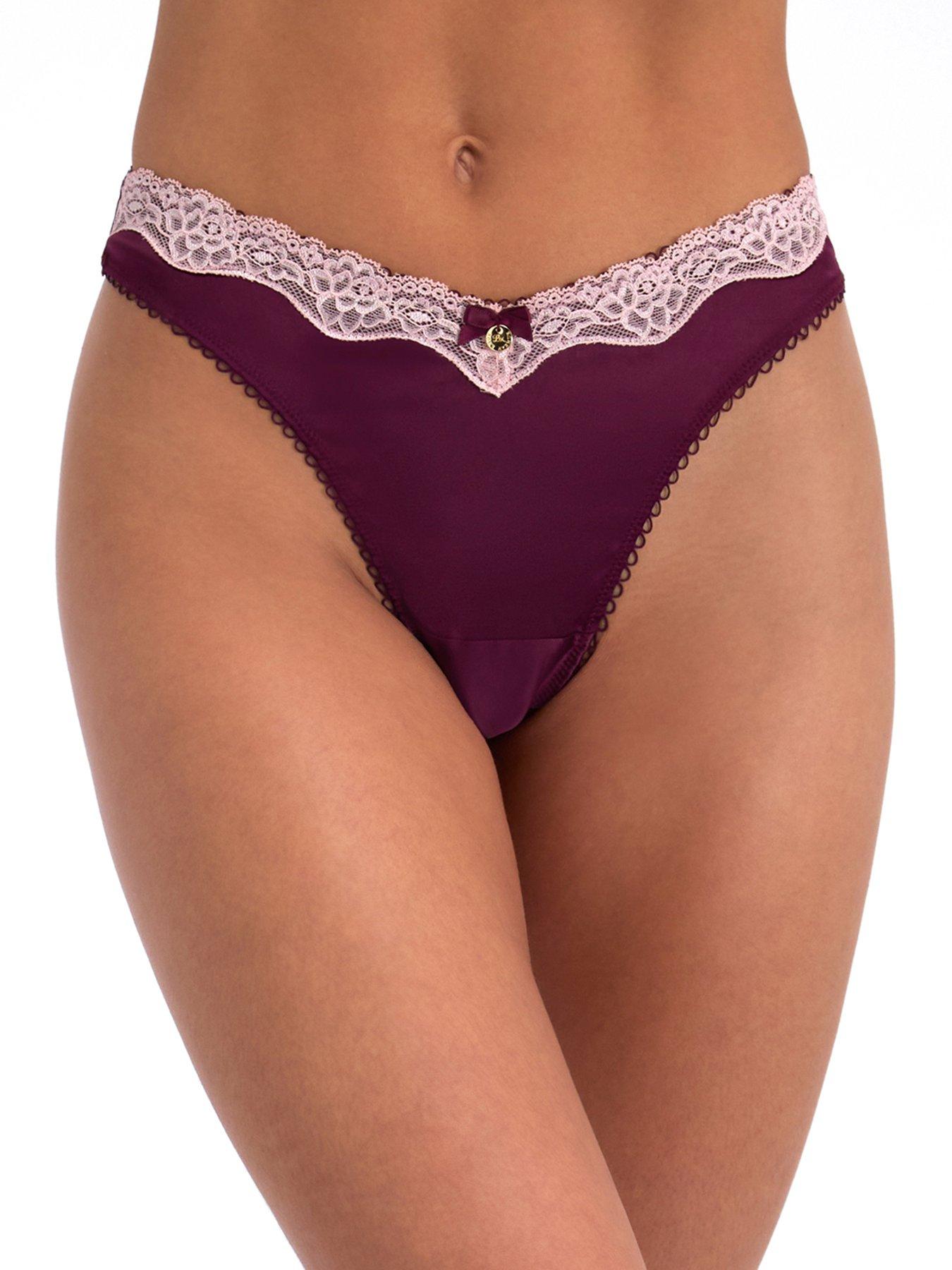 Boux Avenue Gretta Satin Thong - Berry