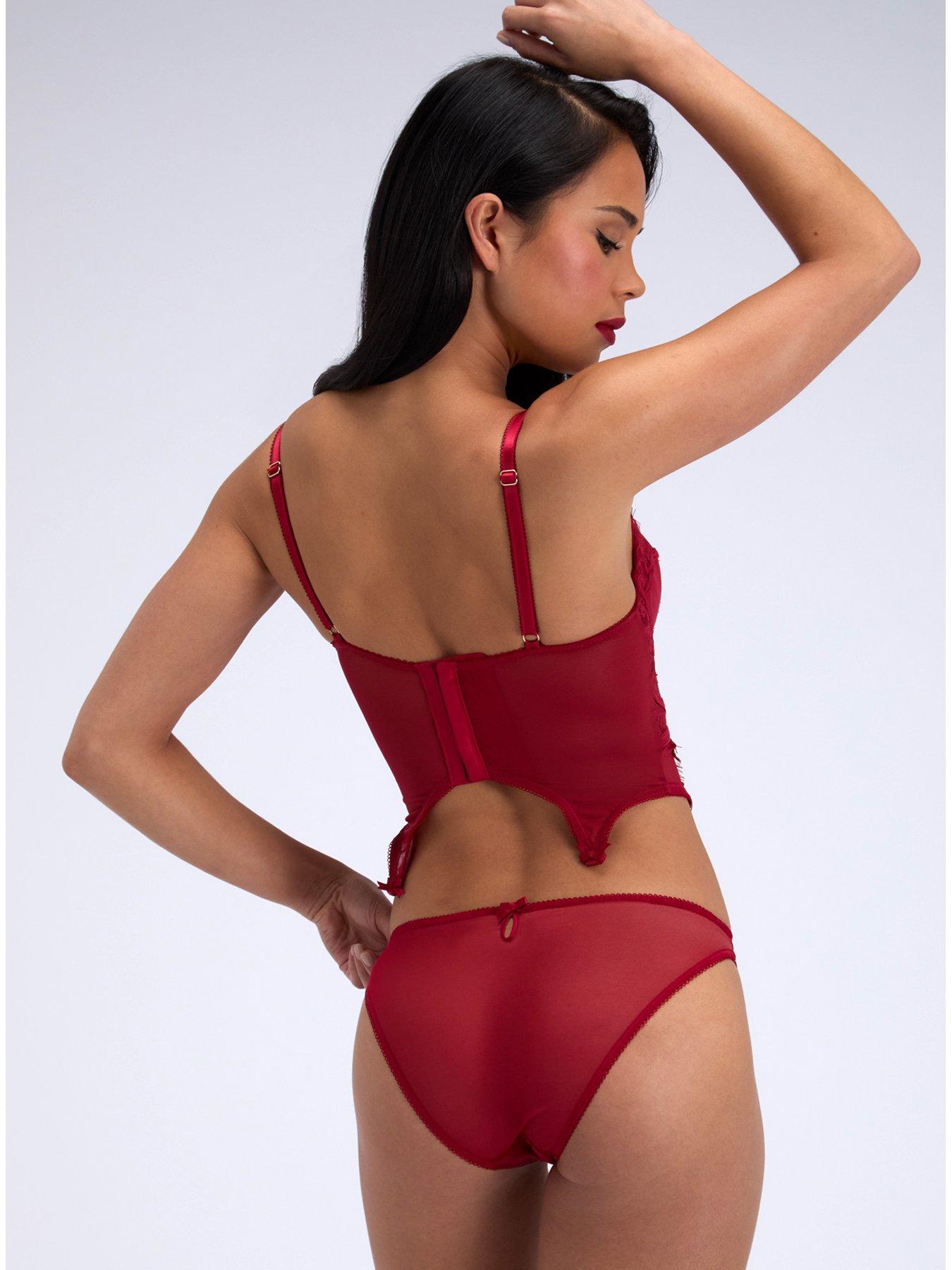 boux-avenue-carmine-lace-briefs-pillar-box-redstillFront