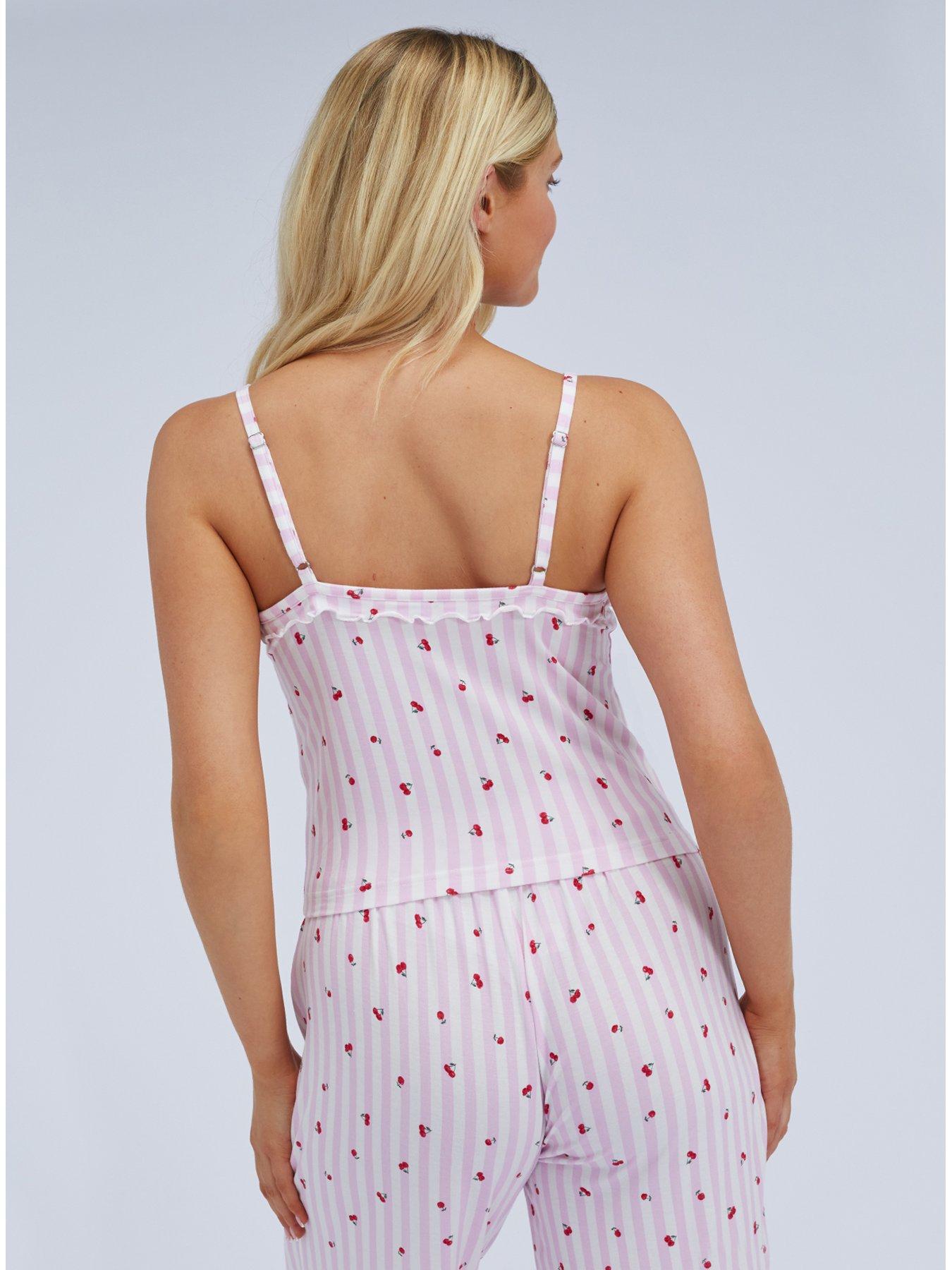 boux-avenue-cherry-stripe-modal-pyjama-set-pinkstillFront