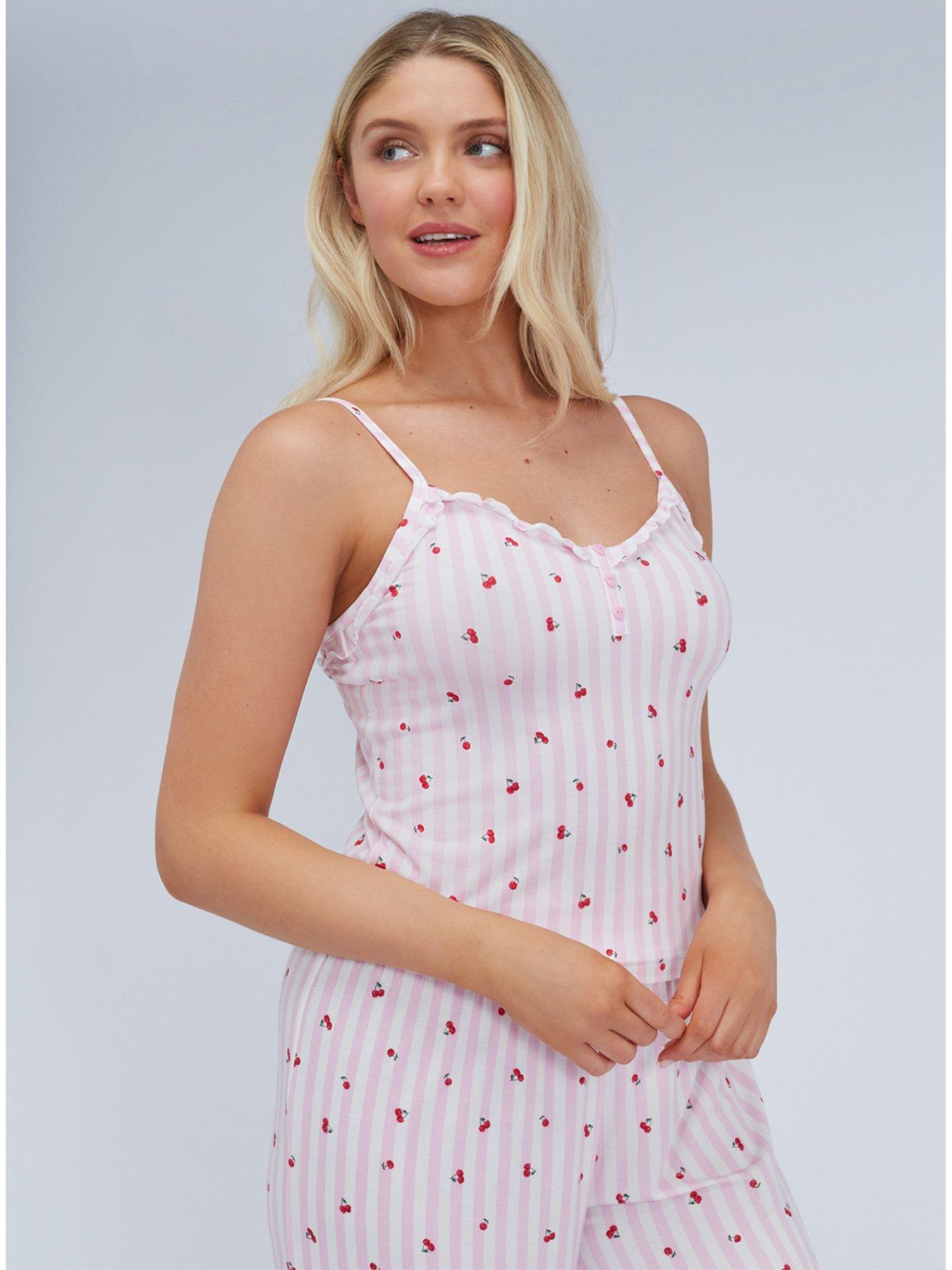 boux-avenue-cherry-stripe-modal-pyjama-set-pinkback