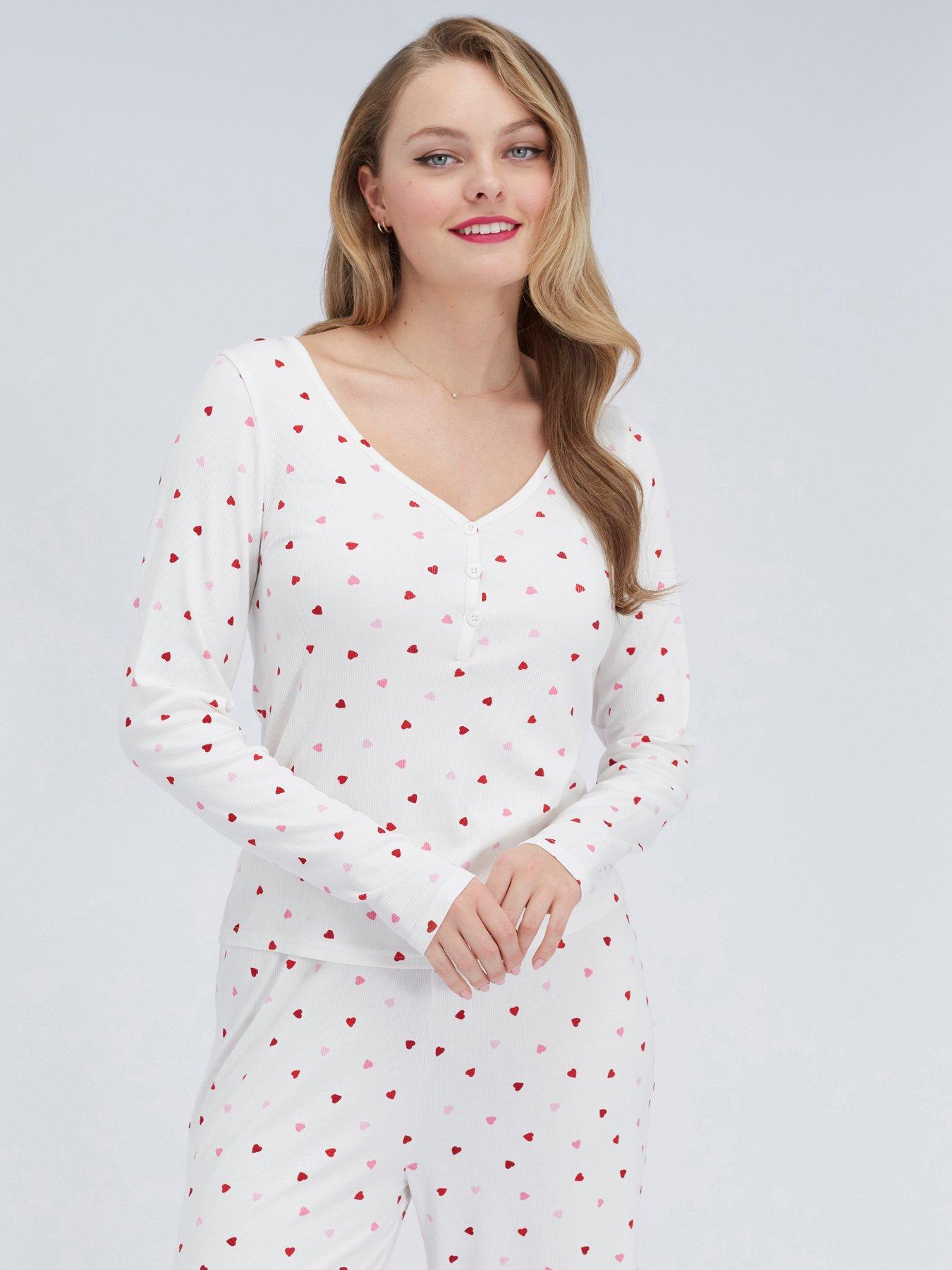 boux-avenue-heart-rib-modal-pyjama-set-ivory-mix-whitestillFront