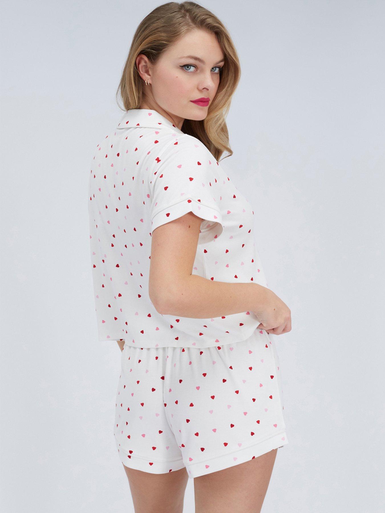 boux-avenue-heart-rib-modal-short-pj-set-ivory-mixstillFront