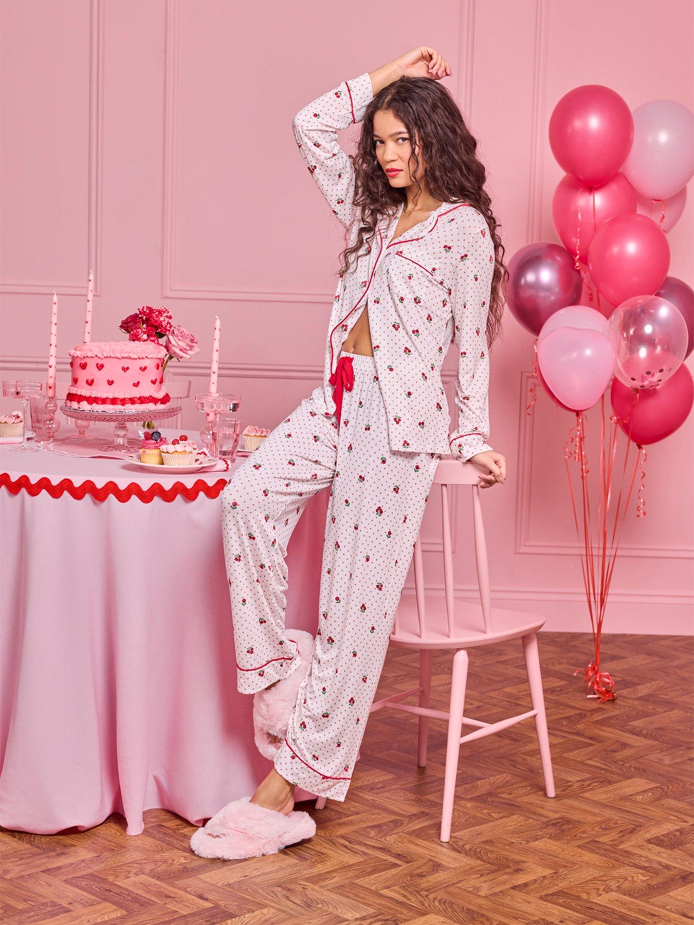 boux-avenue-polka-rose-modal-pyjama-set-ivory-mixfront