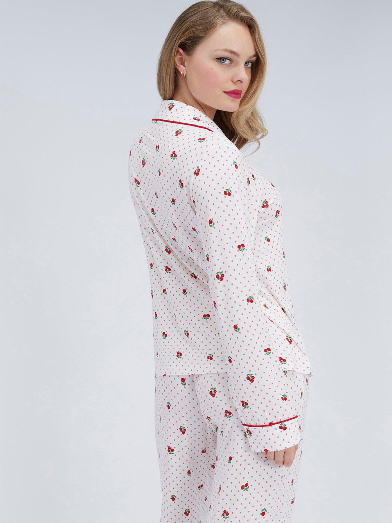 Image 2 of 6 of Boux Avenue Boux Avenue Polka Rose Modal Pyjama Set - Ivory Mix