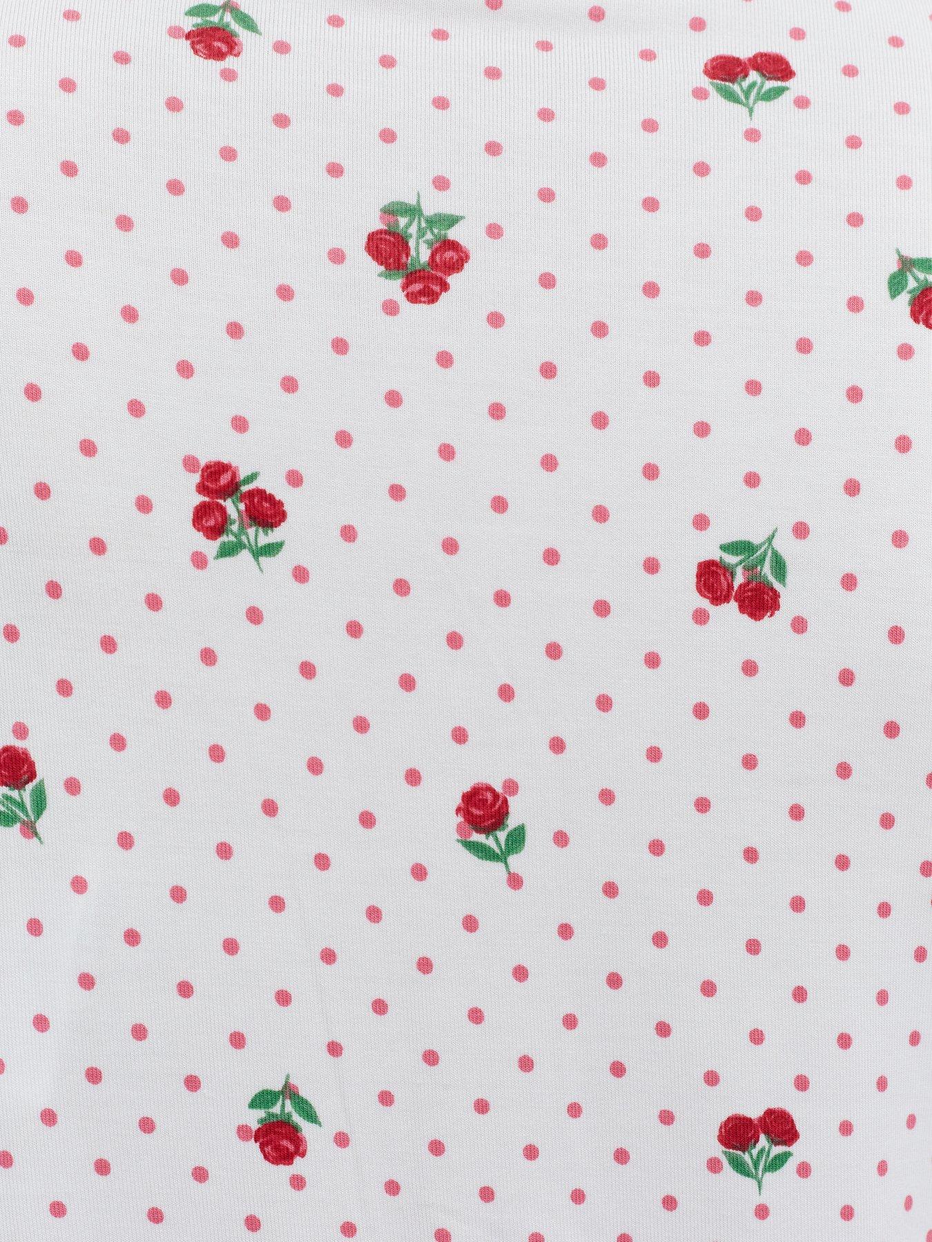 Image 6 of 6 of Boux Avenue Boux Avenue Polka Rose Modal Pyjama Set - Ivory Mix