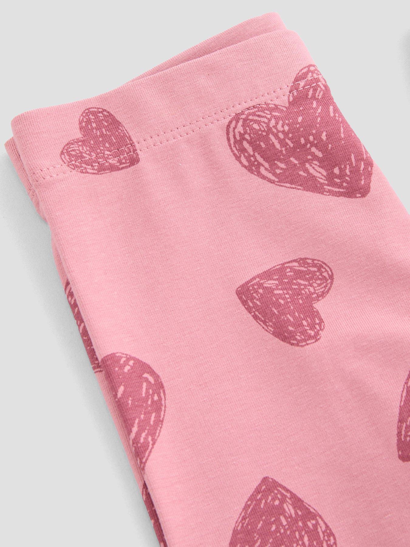 Image 5 of 5 of The Very Collection Girls Peplum Heart Print Sweatshirt And Legging Set - Pink