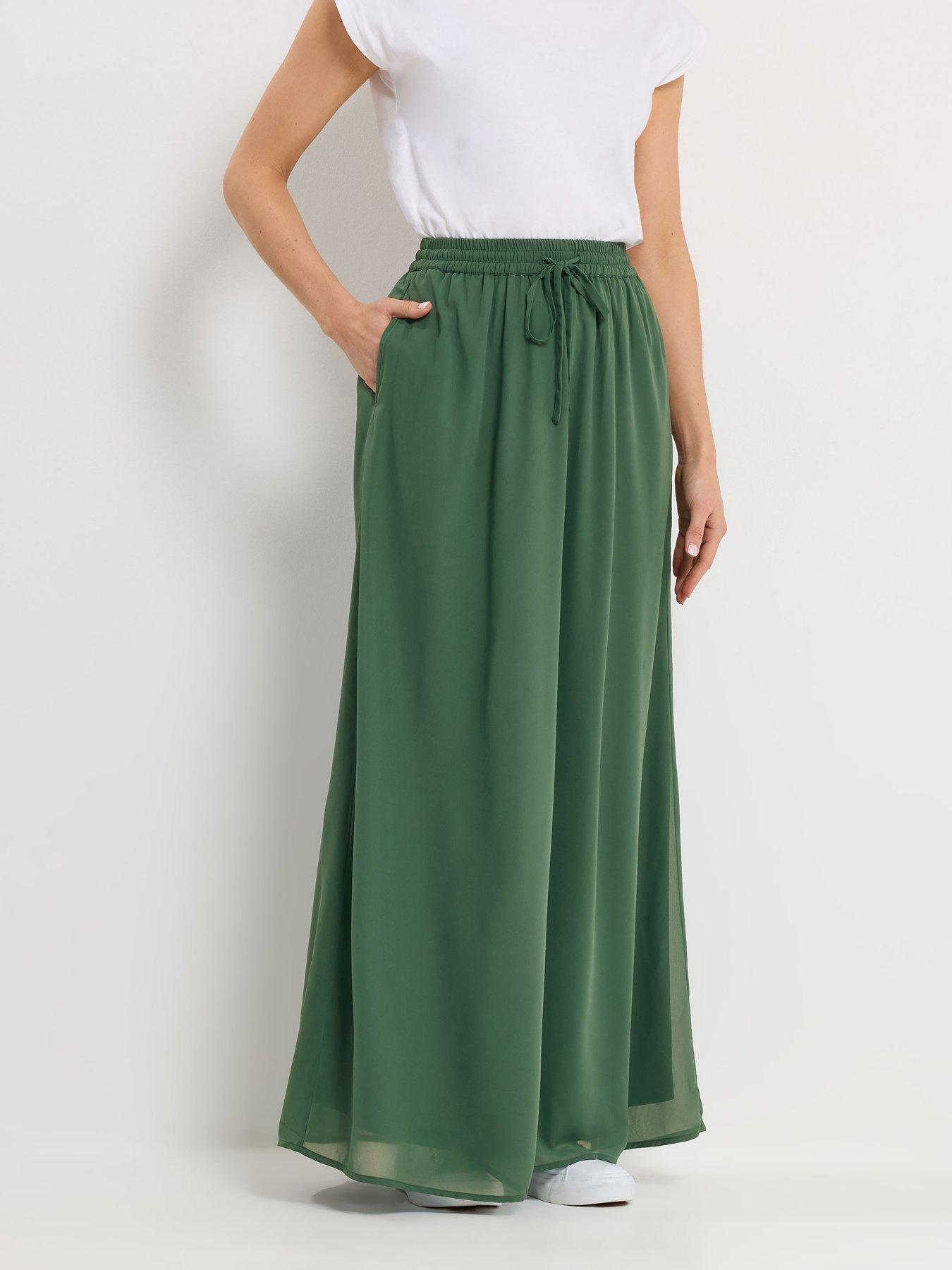 long-tall-sally-tie-waist-maxi-skirt-greenfront