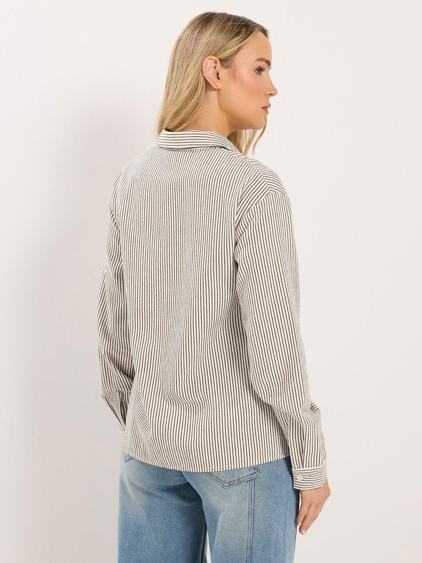 Image 2 of 6 of Long Tall Sally Stripe Shirt - Cream