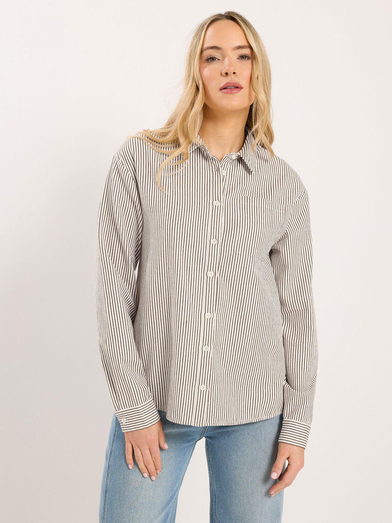 Image 4 of 6 of Long Tall Sally Stripe Shirt - Cream