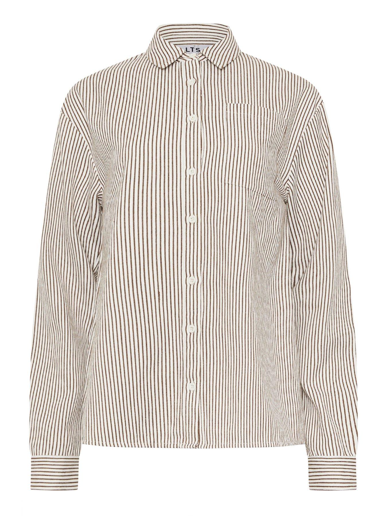 Image 6 of 6 of Long Tall Sally Stripe Shirt - Cream