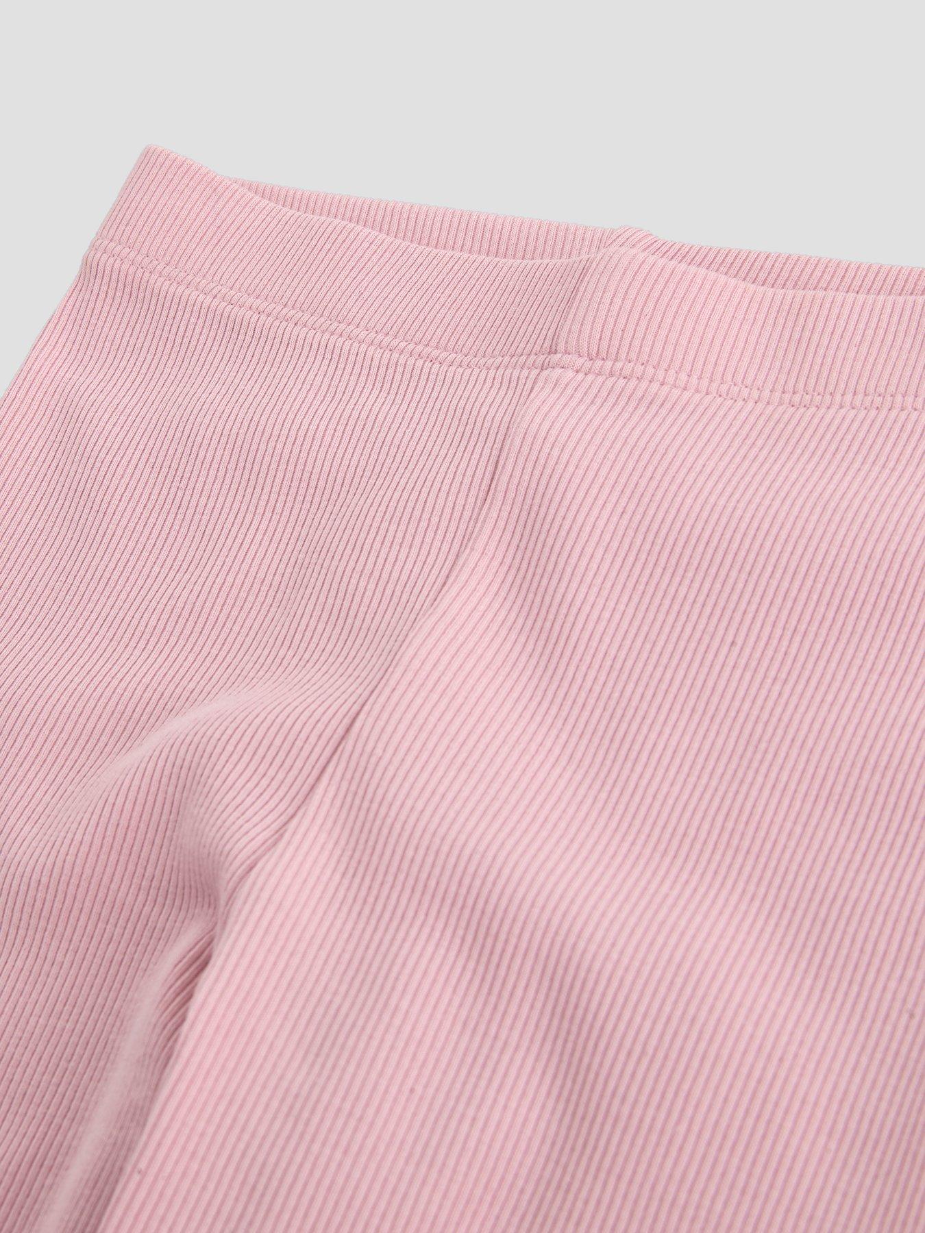 Image 4 of 4 of The Very Collection Girls Ribbed Basic Single Legging - Light Pink