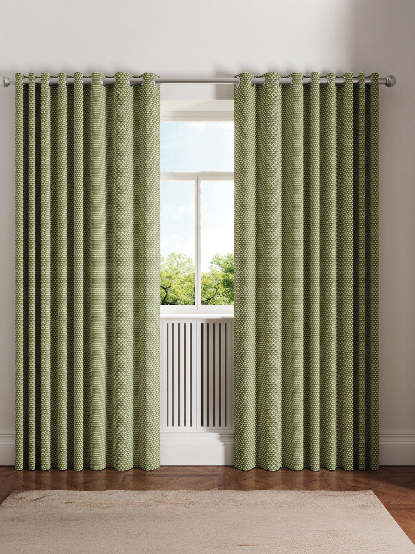Image 1 of 4 of Ted Baker Palm Geo Lined Curtains