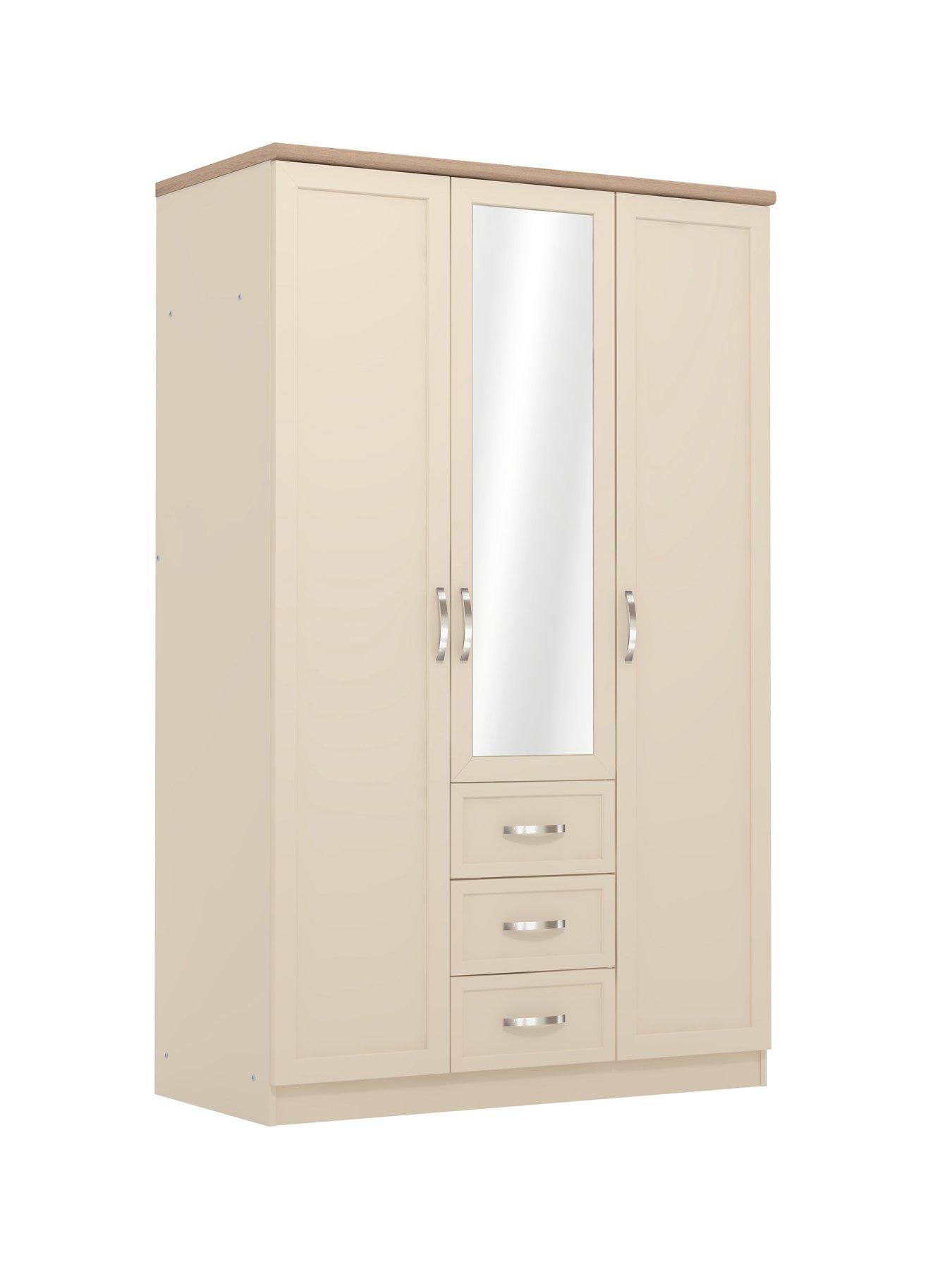 Image 3 of 7 of The Very Collection Camberley 3 Door 3 Drawer Mirrored Wardrobe