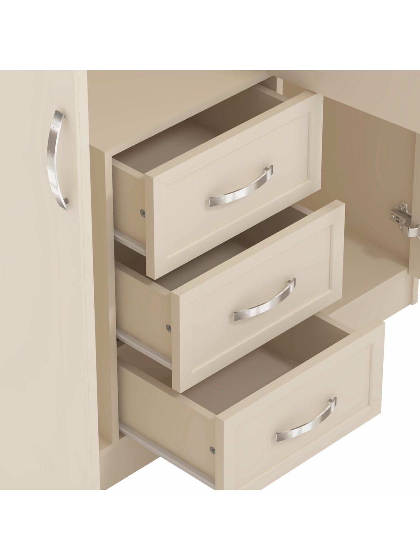 Image 6 of 7 of The Very Collection Camberley 3 Door 3 Drawer Mirrored Wardrobe