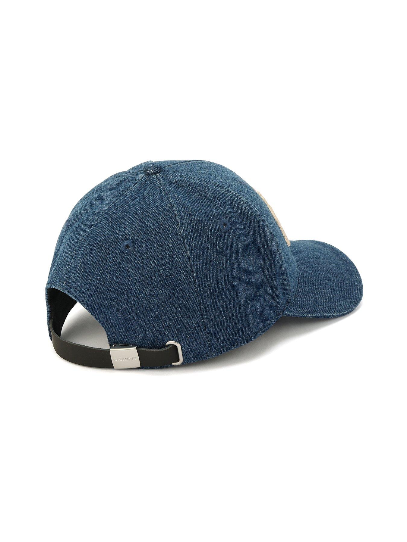 Image 2 of 3 of AllSaints Denim Baseball Cap - Blue