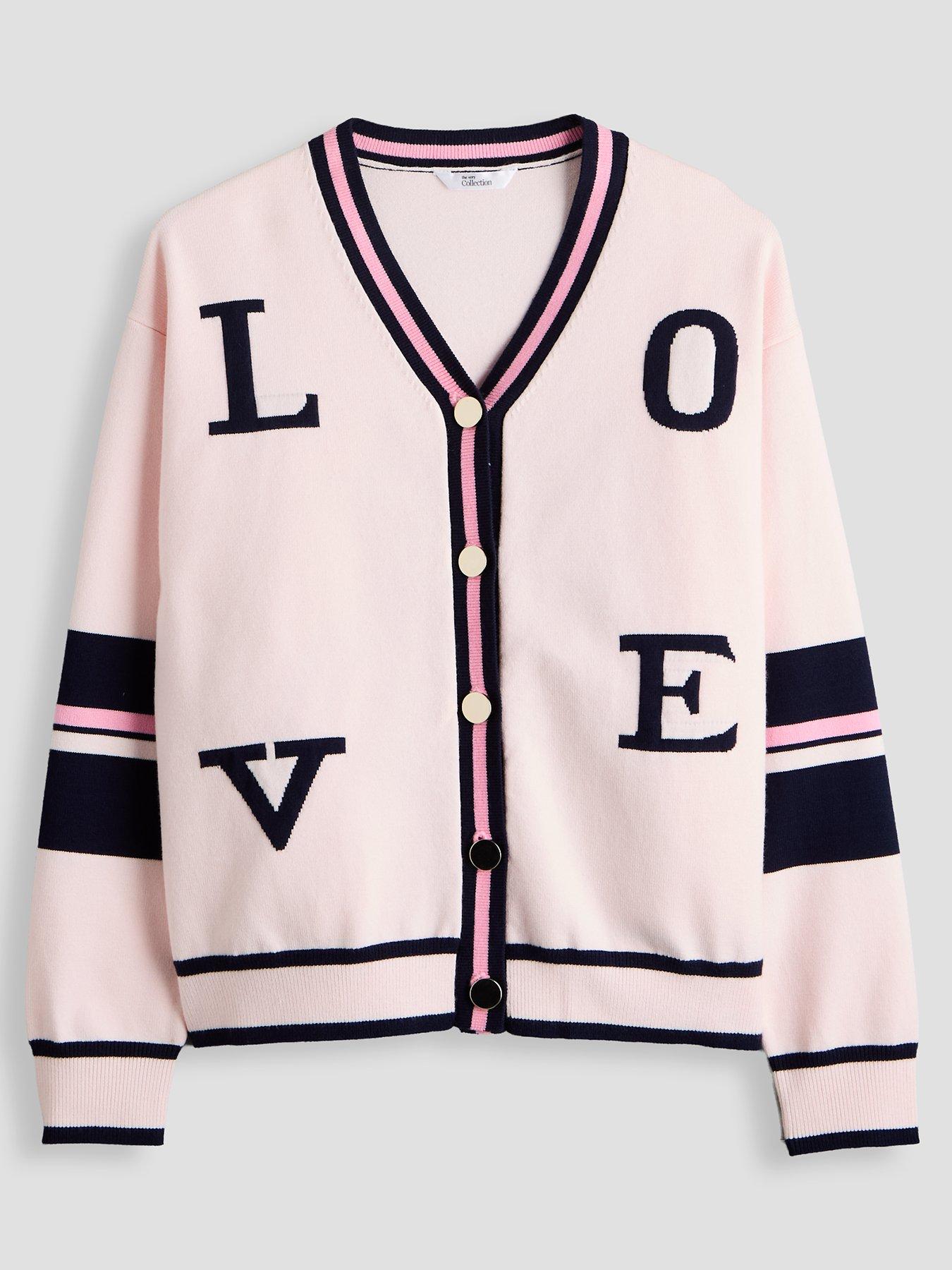 The Very Collection Girls Love And Cherry Cardigan - Beige