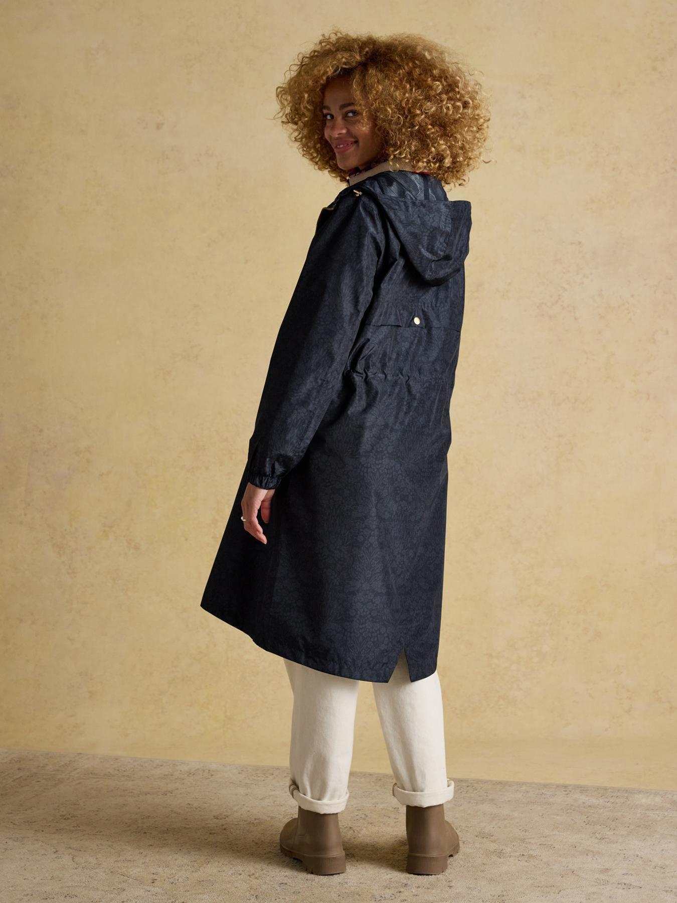 Image 2 of 7 of Joules Holkham Waterproof Packable Raincoat With Hood &nbsp;- Blue