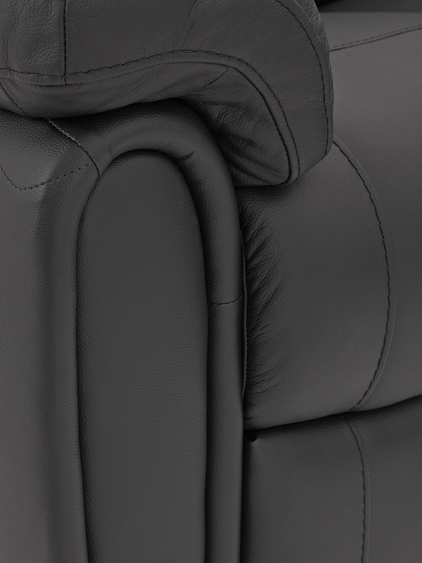 Image 2 of 6 of The Very Collection Leighton Leather/Faux Leather 3 Seater Manual Recliner and Armchair Set (Buy &amp; SAVE!) - FSC&reg; Certified