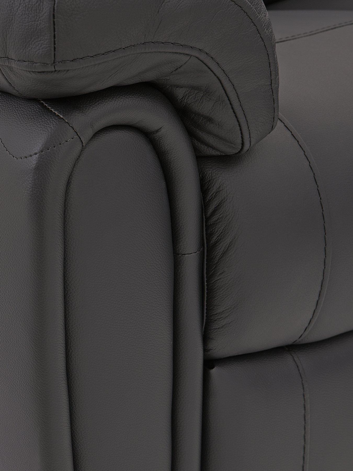 Image 4 of 6 of The Very Collection Leighton Leather/Faux Leather 3 Seater Manual Recliner and Armchair Set (Buy &amp; SAVE!) - FSC&reg; Certified