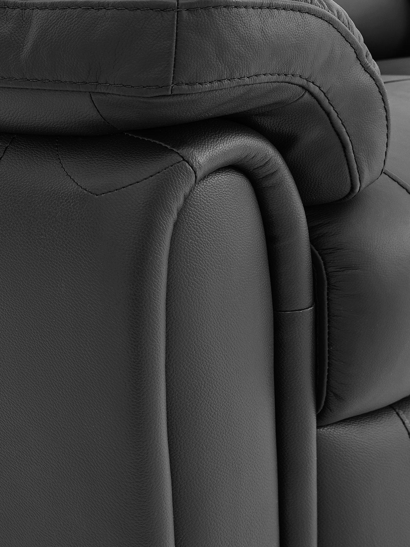 Image 5 of 6 of The Very Collection Leighton Leather/Faux Leather 3 Seater Manual Recliner and Armchair Set (Buy &amp; SAVE!) - FSC&reg; Certified
