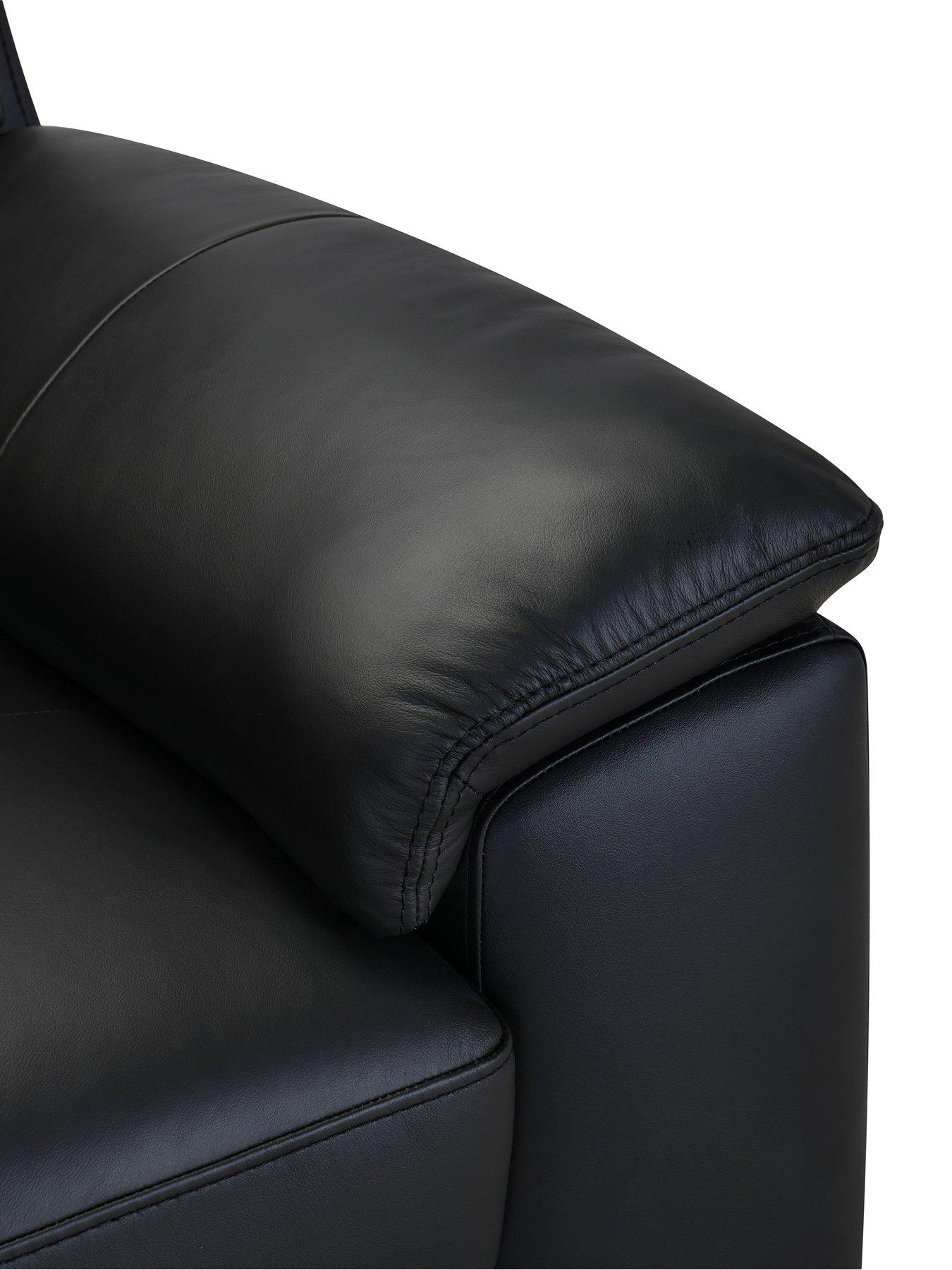 Image 4 of 6 of The Very Collection Lesta Leather 3 Seater + Chair