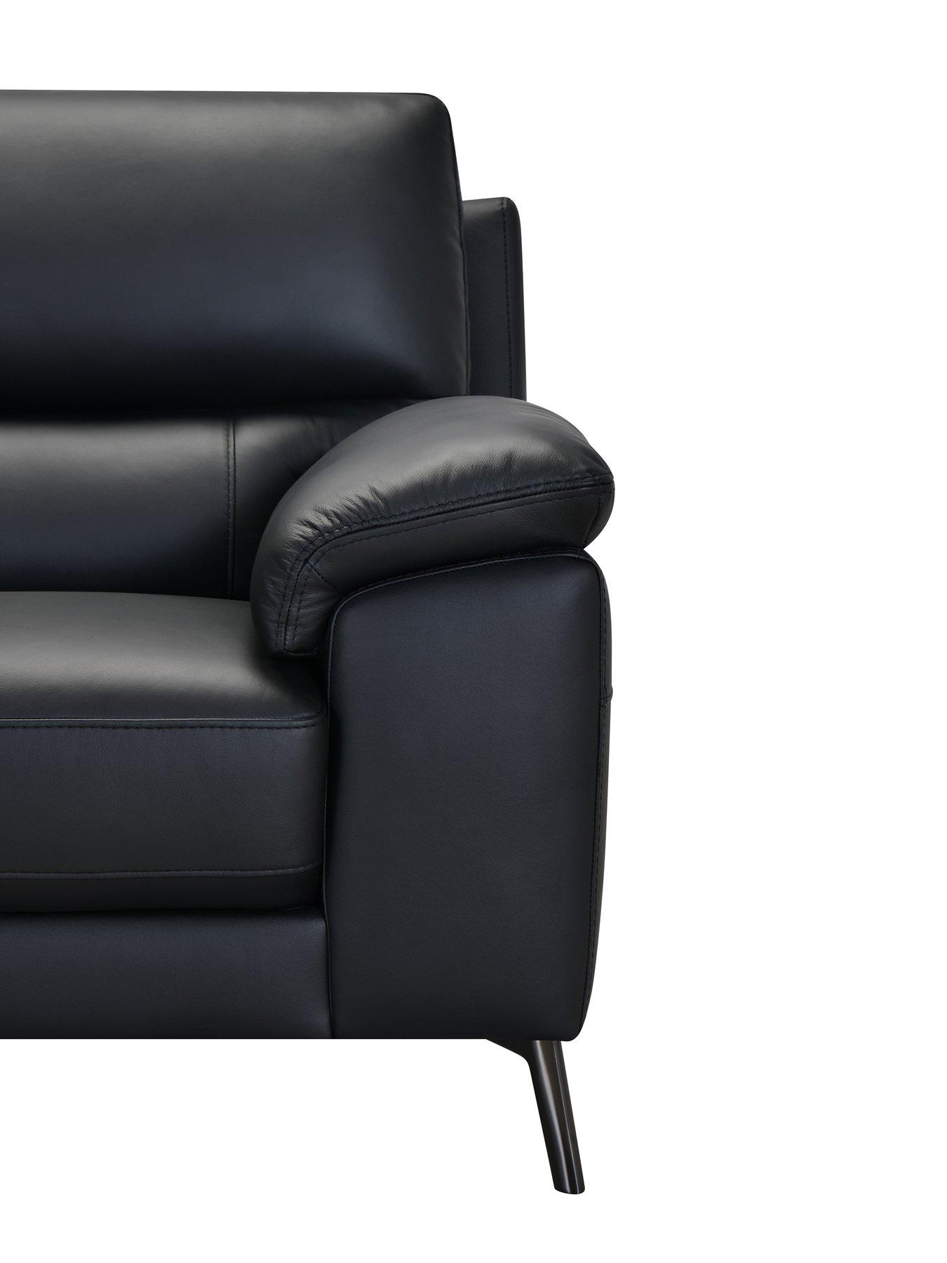 Image 5 of 6 of The Very Collection Lesta Leather 3 Seater + Chair