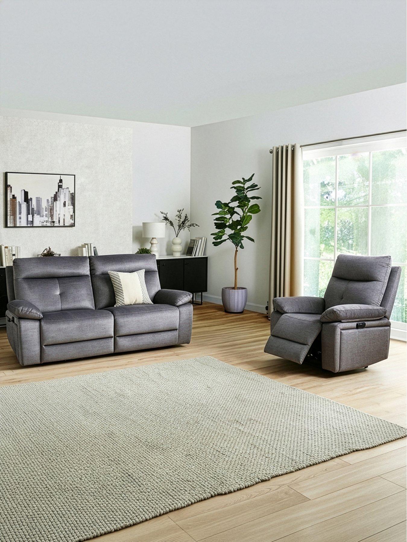 The Very Collection Ivana Fabric Recliner 3 Seater + Chair
