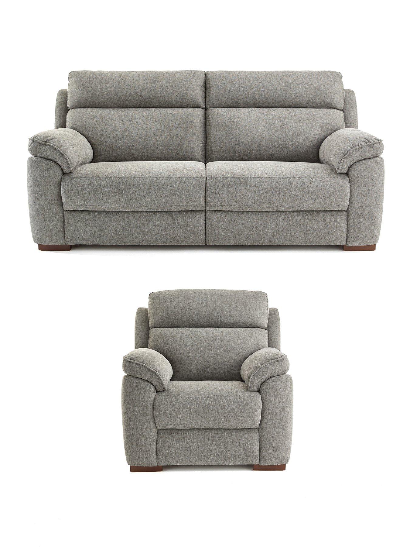 Image 2 of 7 of The Very Collection Sander Fabric 3 Seater + Chair