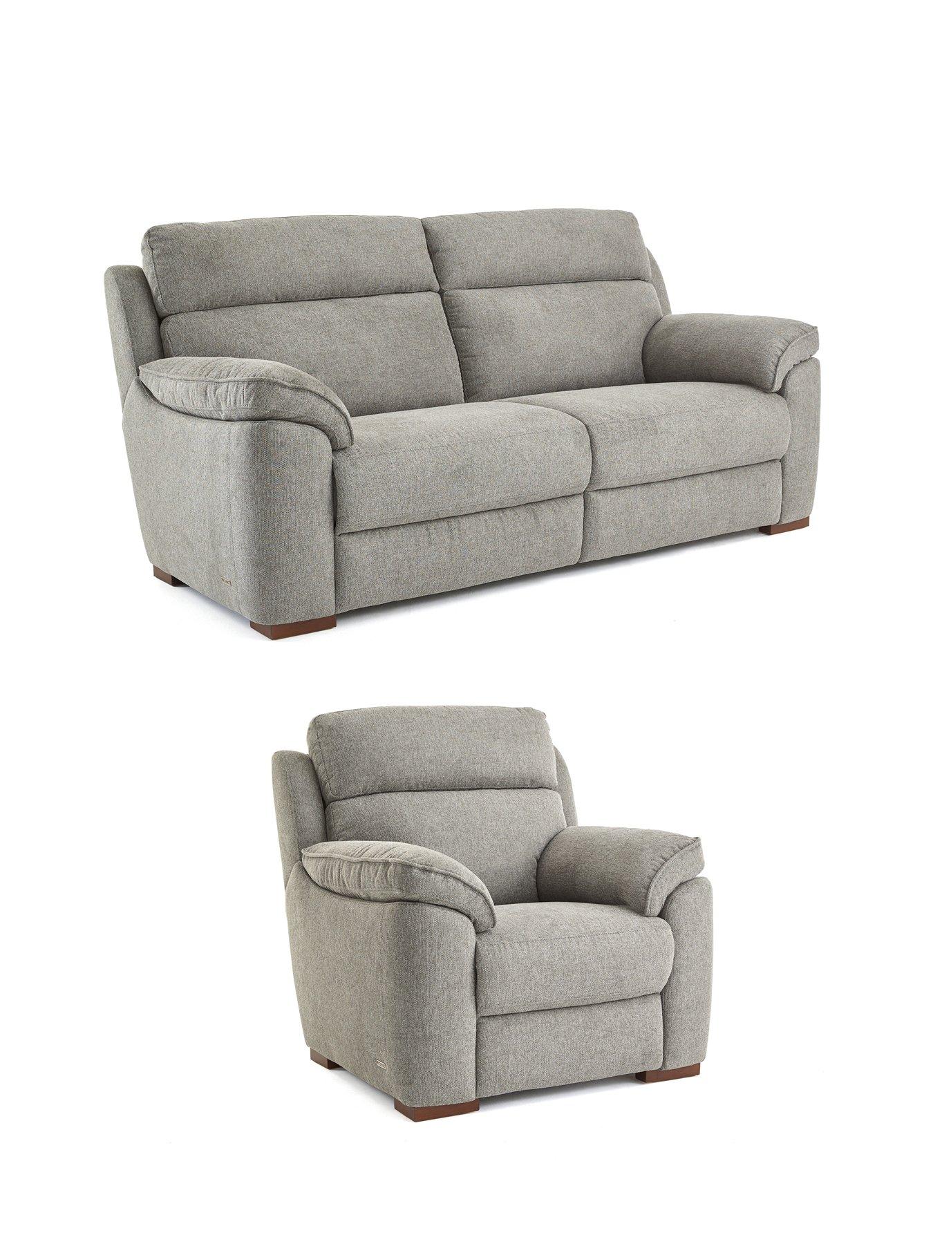 Image 3 of 7 of The Very Collection Sander Fabric 3 Seater + Chair