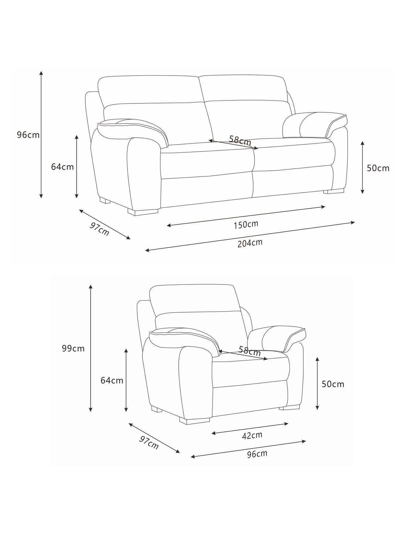 Image 6 of 7 of The Very Collection Sander Fabric 3 Seater + Chair