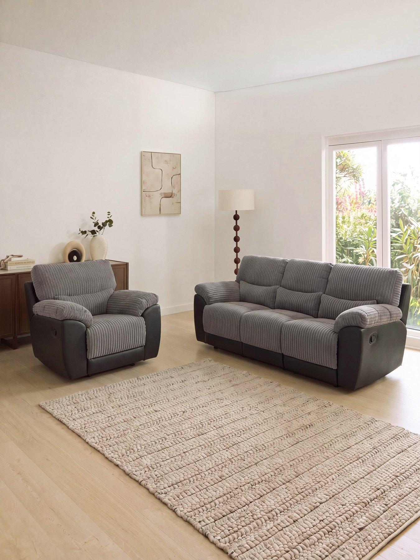 The Very Collection Sienna Fabric 3 Seater + Chair