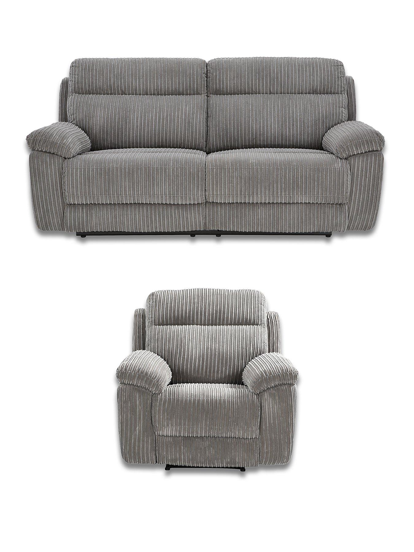 Image 2 of 7 of The Very Collection Baron Fabric 3 Seater + Chair