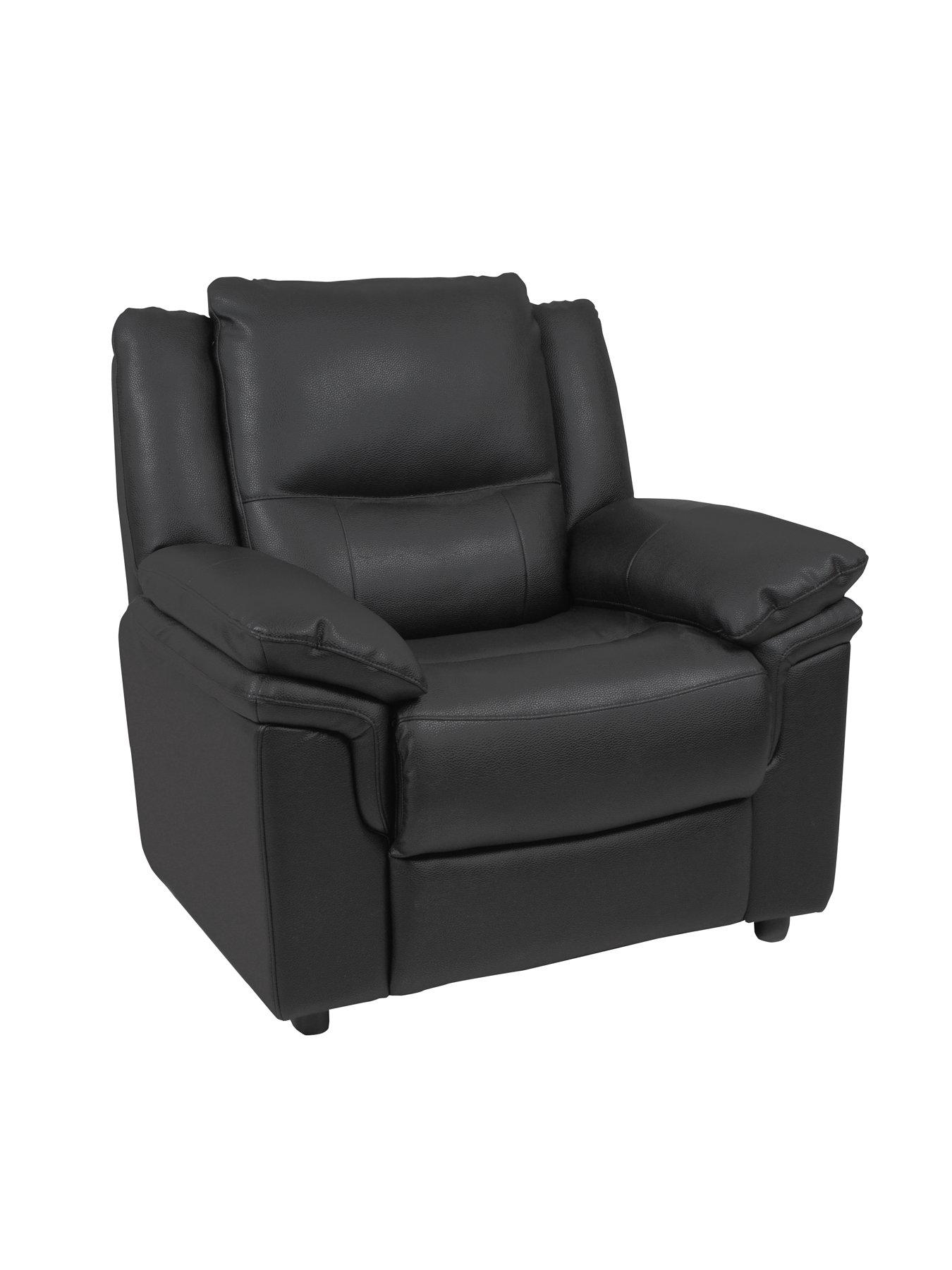 Image 3 of 6 of The Very Collection Albion Luxury Faux Leather High Back 3 Seater Sofa and Armchair Set (Buy and SAVE!) - FSC&reg; Certified