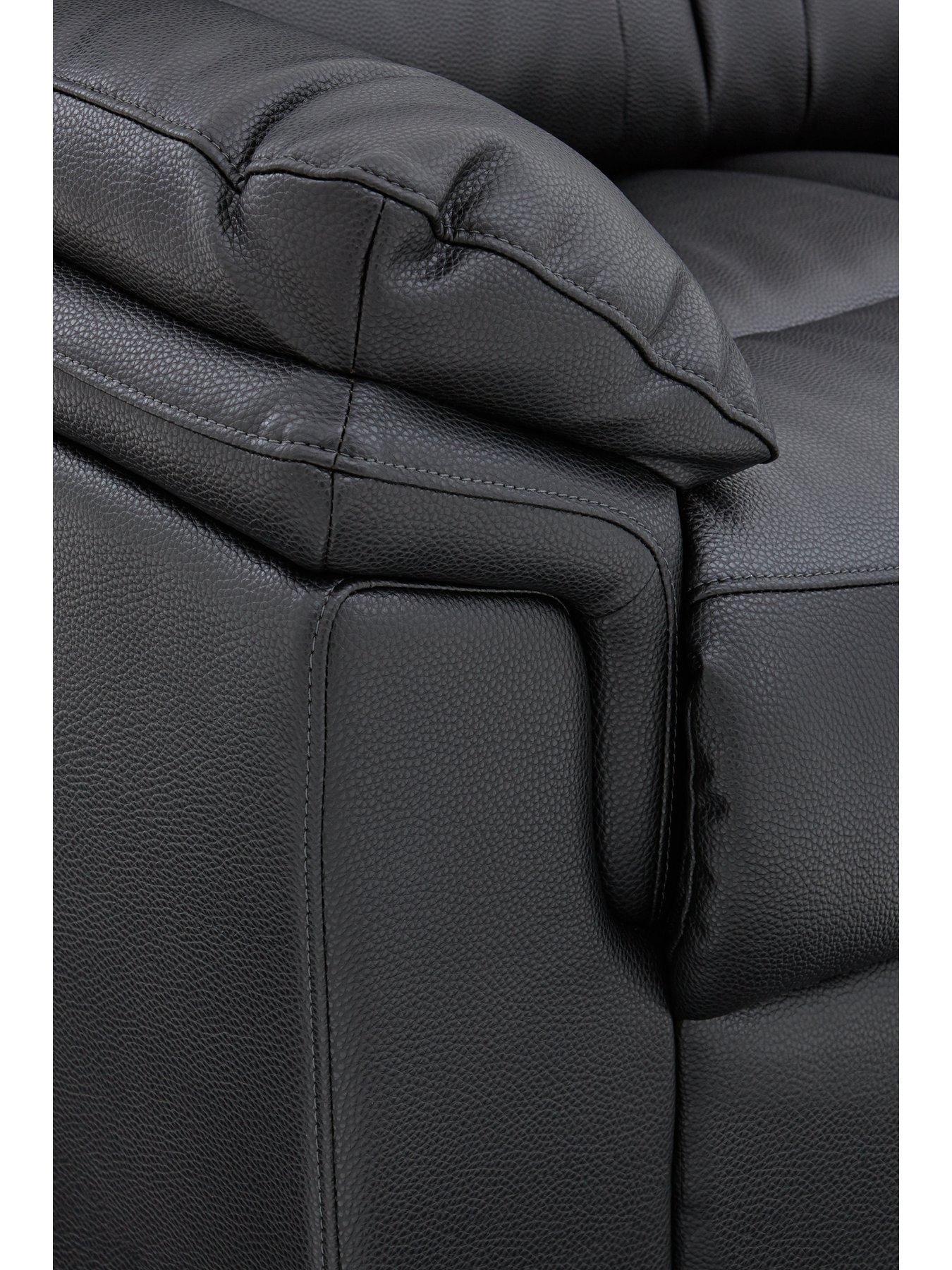 Image 4 of 6 of The Very Collection Albion Luxury Faux Leather High Back 3 Seater Sofa and Armchair Set (Buy and SAVE!) - FSC&reg; Certified