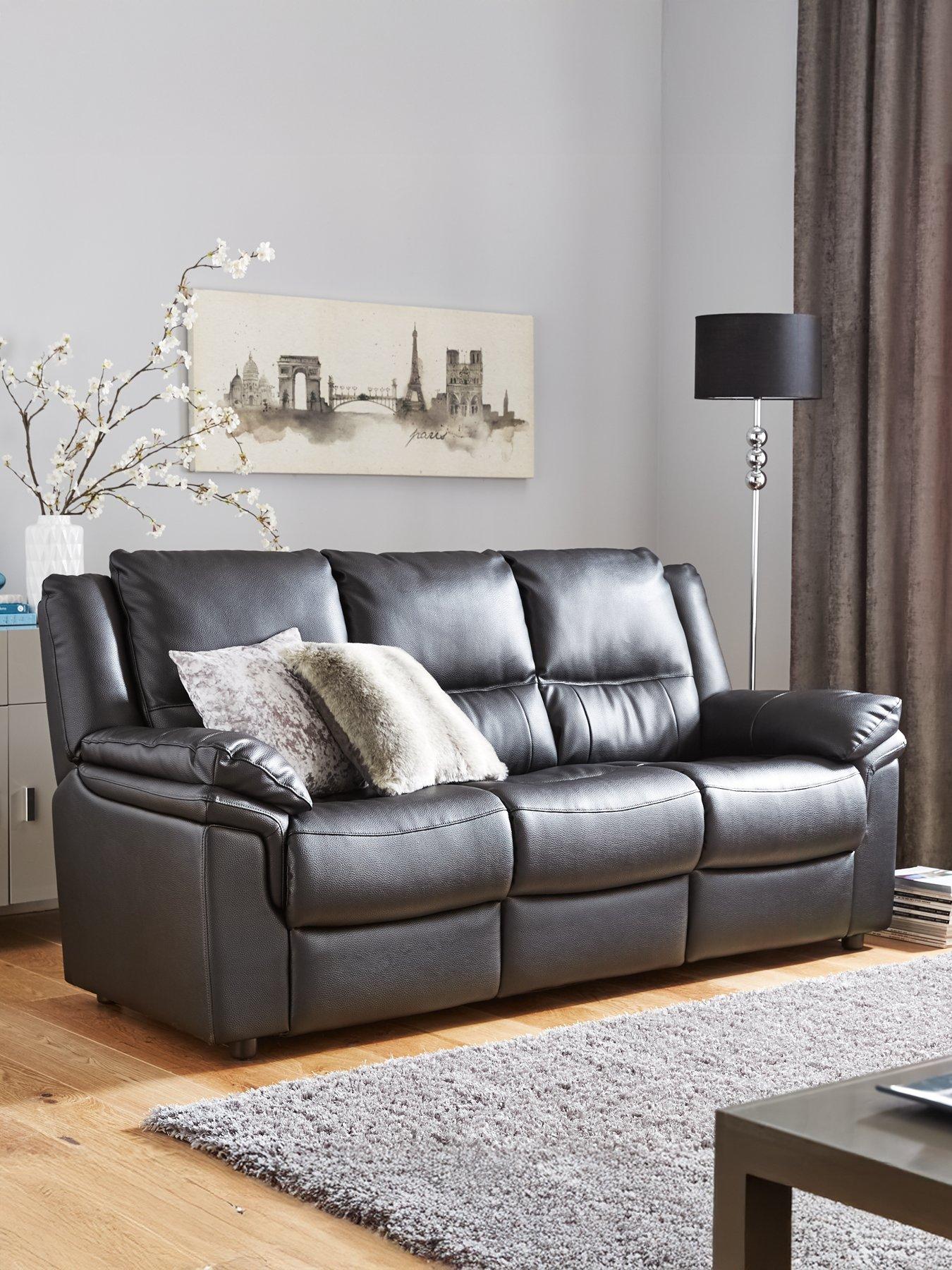 Image 6 of 6 of The Very Collection Albion Luxury Faux Leather High Back 3 Seater Sofa and Armchair Set (Buy and SAVE!) - FSC&reg; Certified