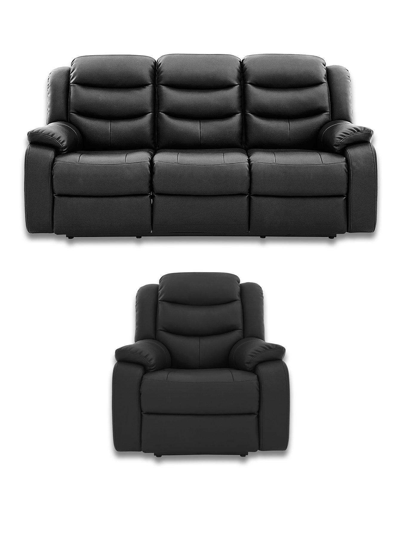 Rothbury Leather 3 Seater + Chair