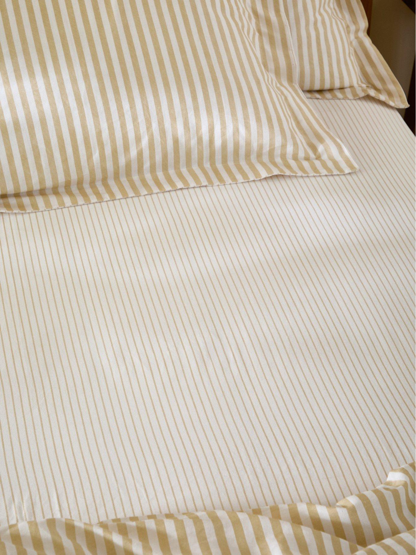 Yard Hebden 100% Cotton Fitted Sheet or Pillowcases - Yellow