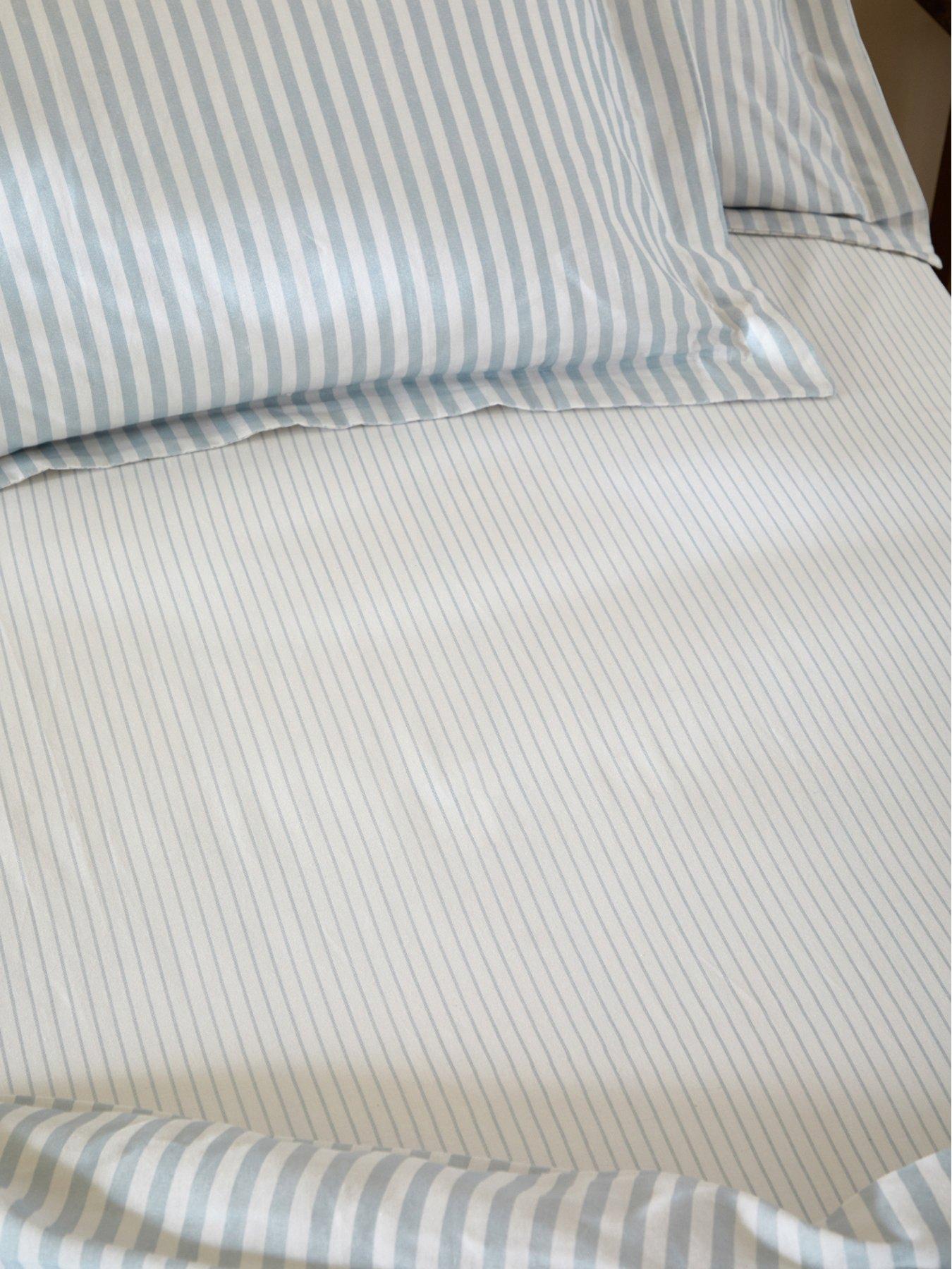 Yard Hebden 100% Cotton Fitted Sheet or Pillowcases - Mineral Blue