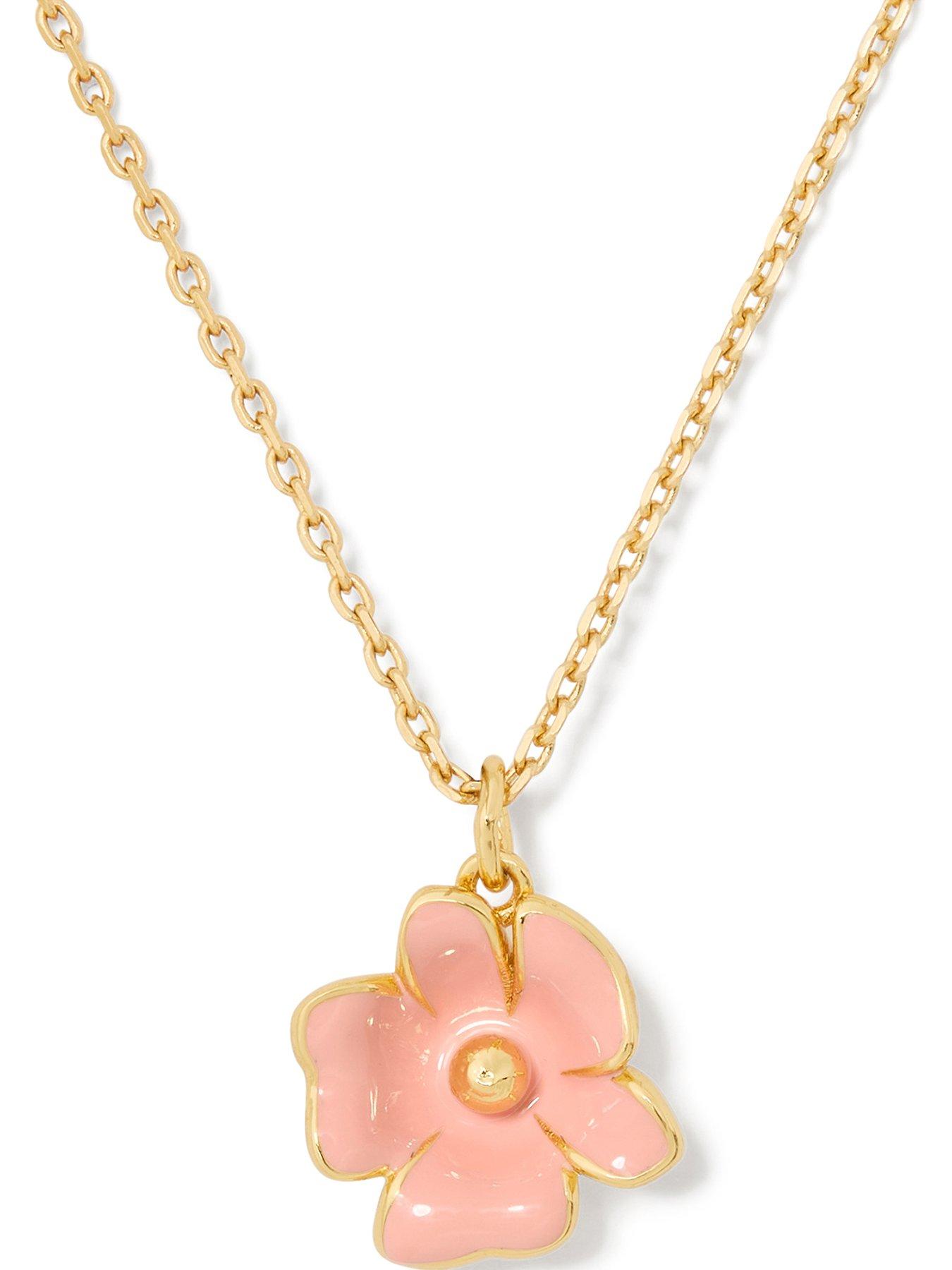 Image 3 of 3 of Kate Spade New York Golden Bloom Flower Pendant - Pink