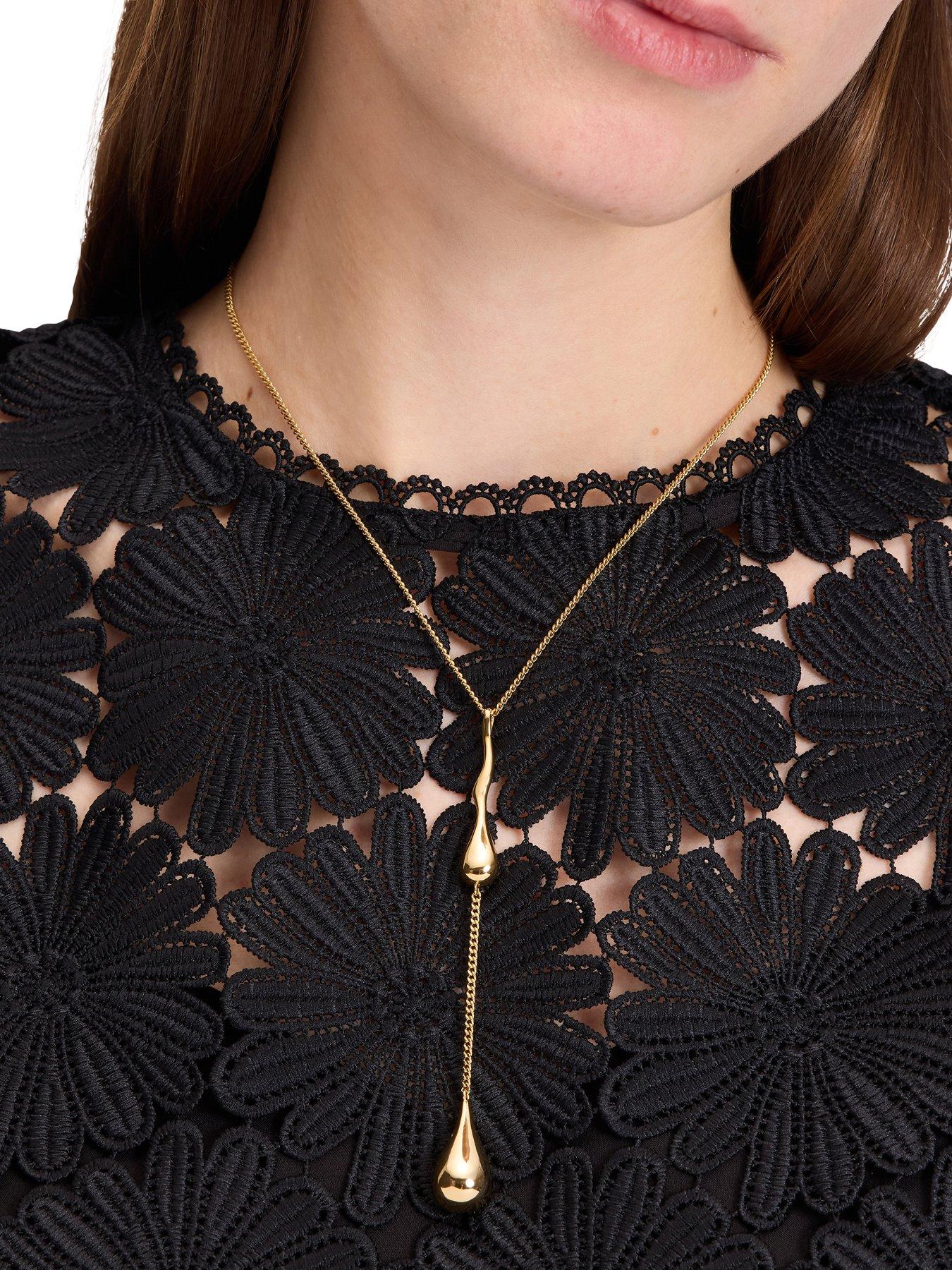 Image 2 of 3 of Kate Spade New York Molten Lariat Necklace - Gold