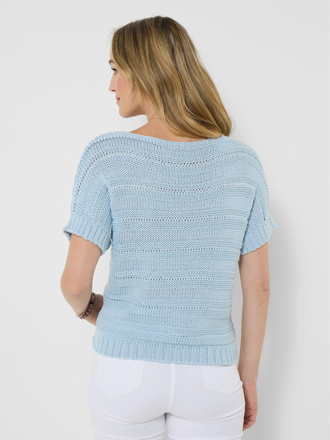joe-browns-summer-days-short-sleeve-knitted-jumper-bluestillFront
