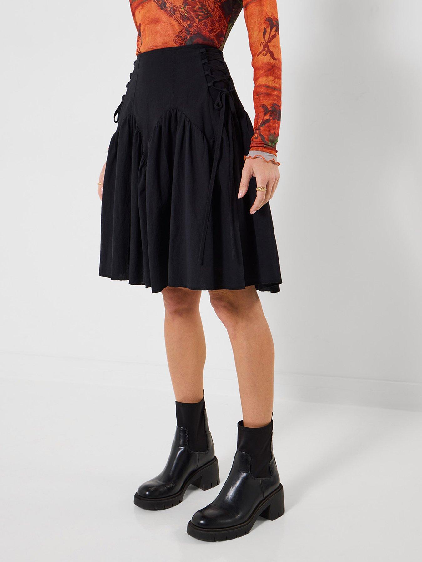 Image 1 of 5 of Joe Browns Rhianna Lace-Up Side Skirt - Black