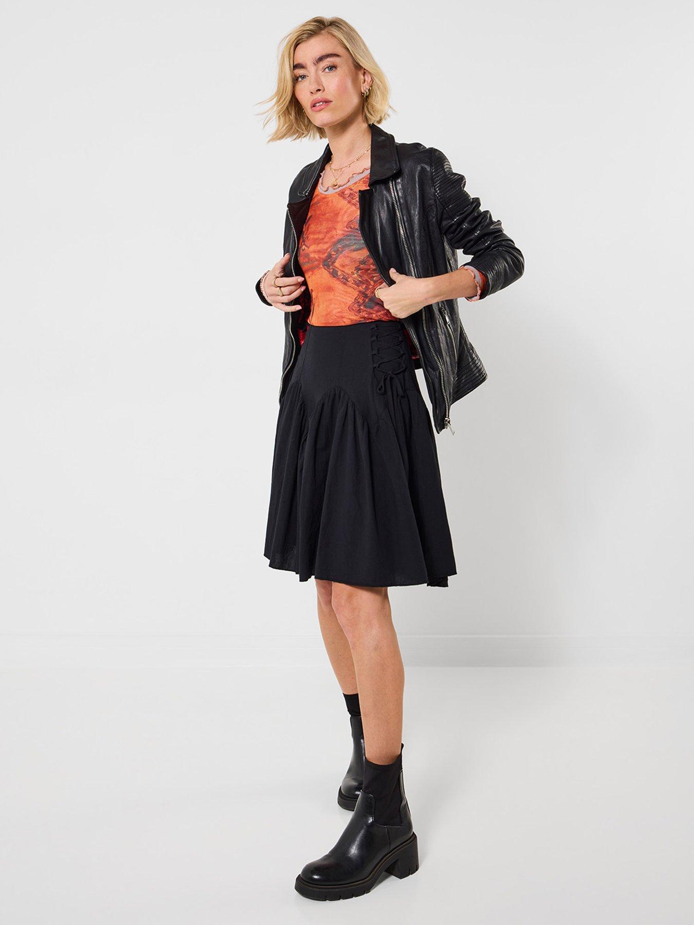 Image 3 of 5 of Joe Browns Rhianna Lace-Up Side Skirt - Black