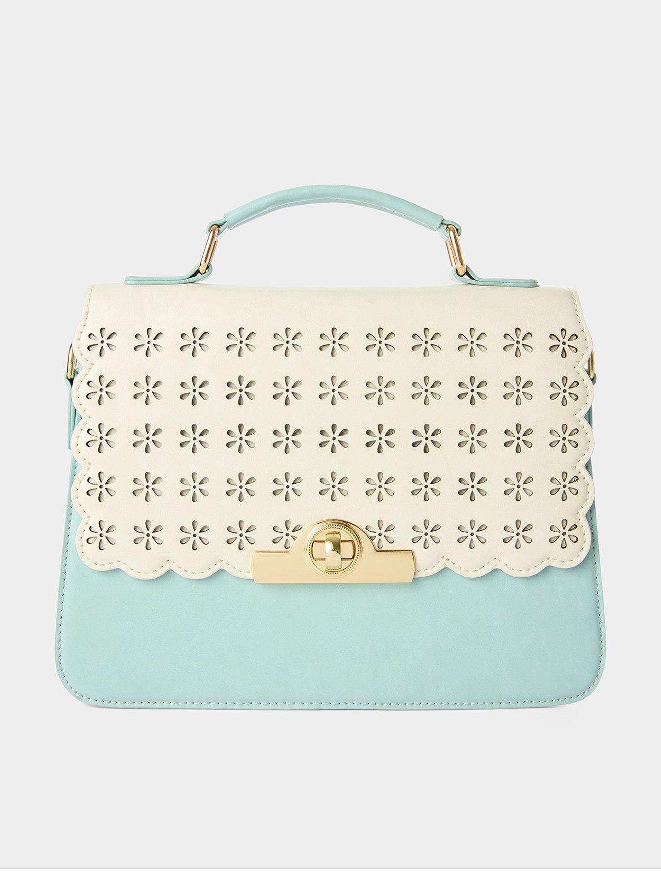 Joe Browns Flora Pretty Cutwork Detail Bag - Cream