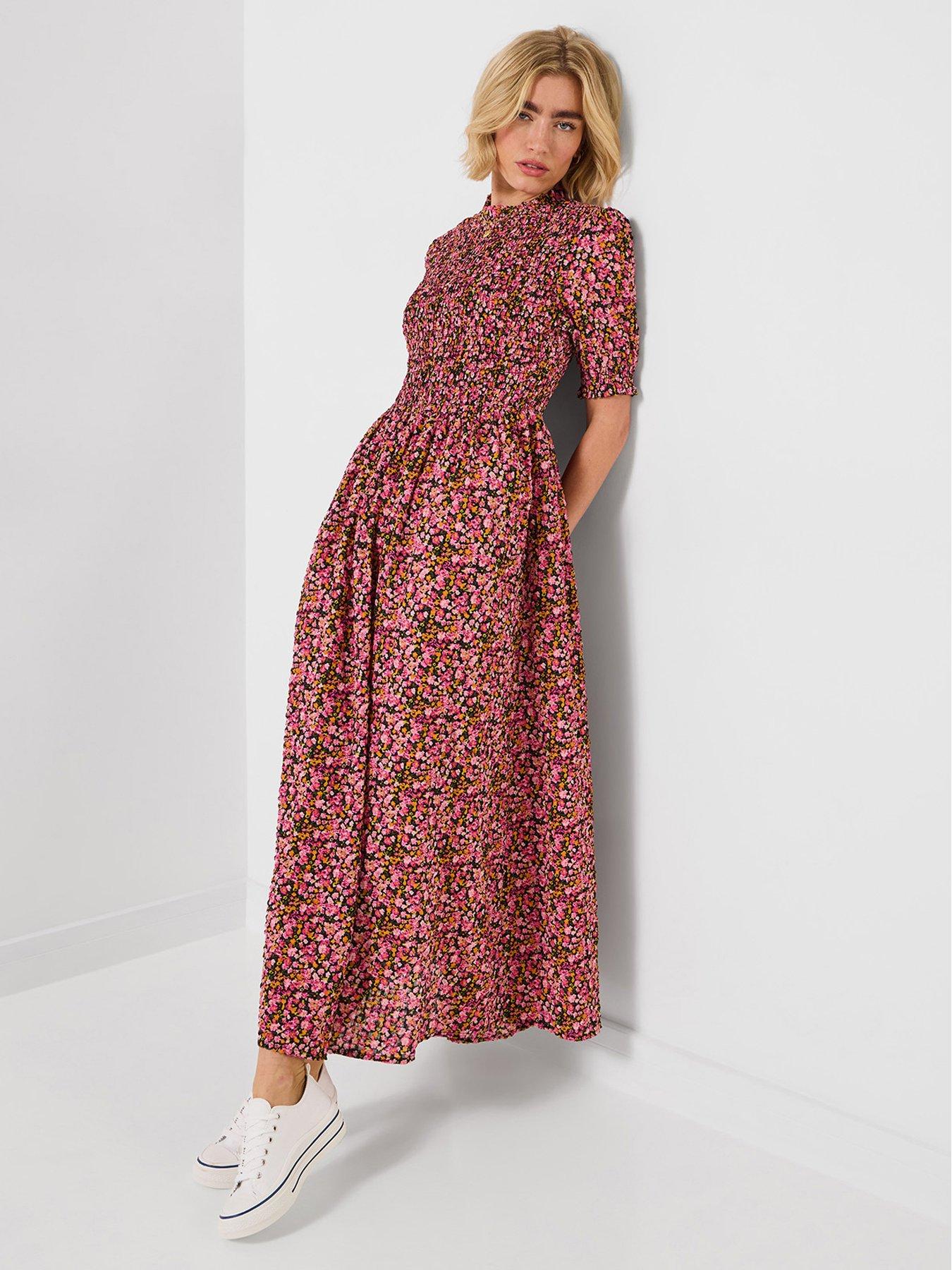 joe-browns-jasmine-shirred-bodice-dress-pink