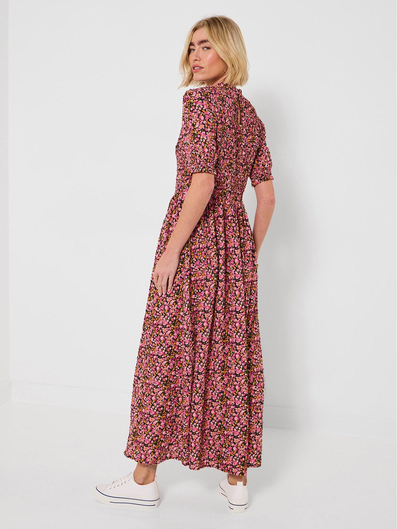 joe-browns-jasmine-shirred-bodice-dress-pinkstillFront