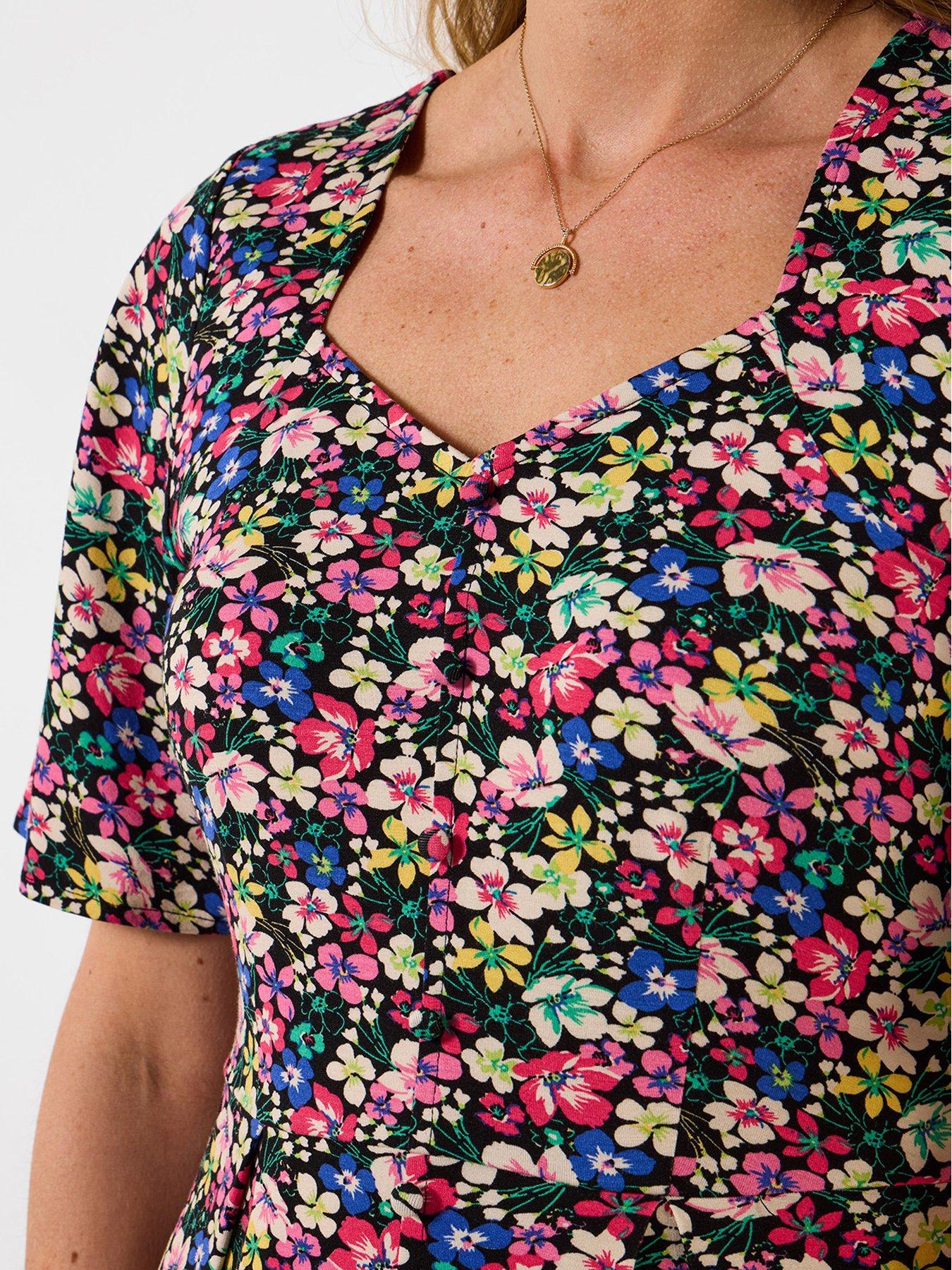 Image 3 of 5 of Joe Browns Fabulous Floral Jersey Dress - Black