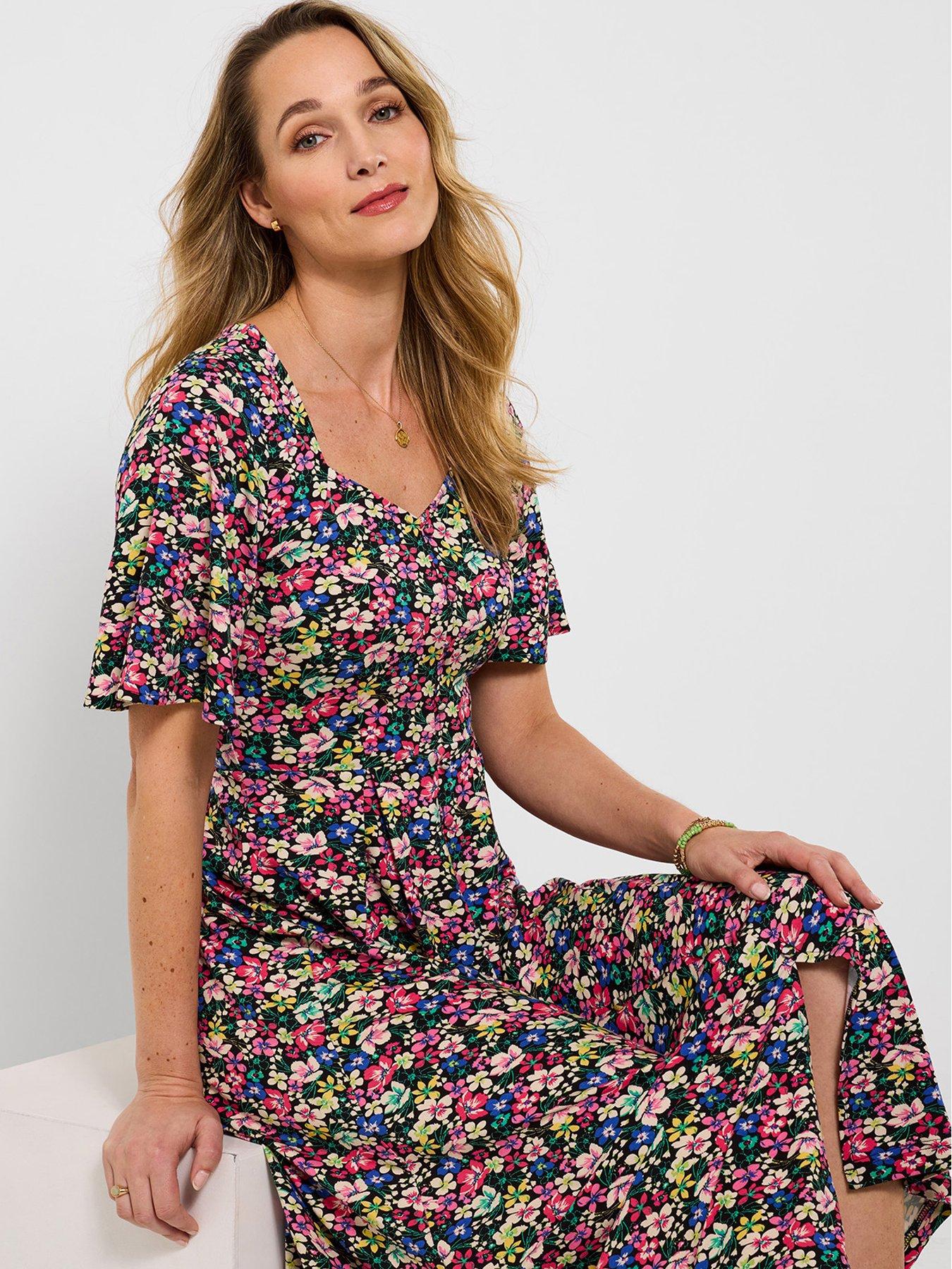 Image 4 of 5 of Joe Browns Fabulous Floral Jersey Dress - Black